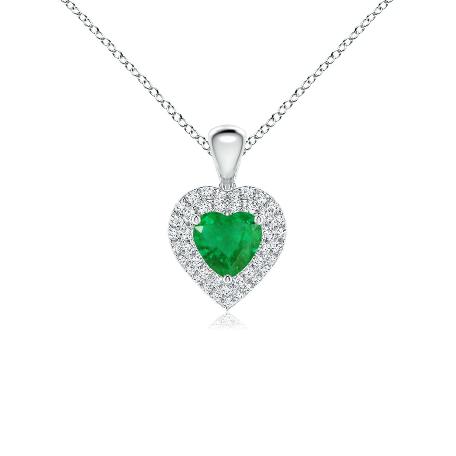 AA - Emerald / 0.79 CT / 14 KT White Gold