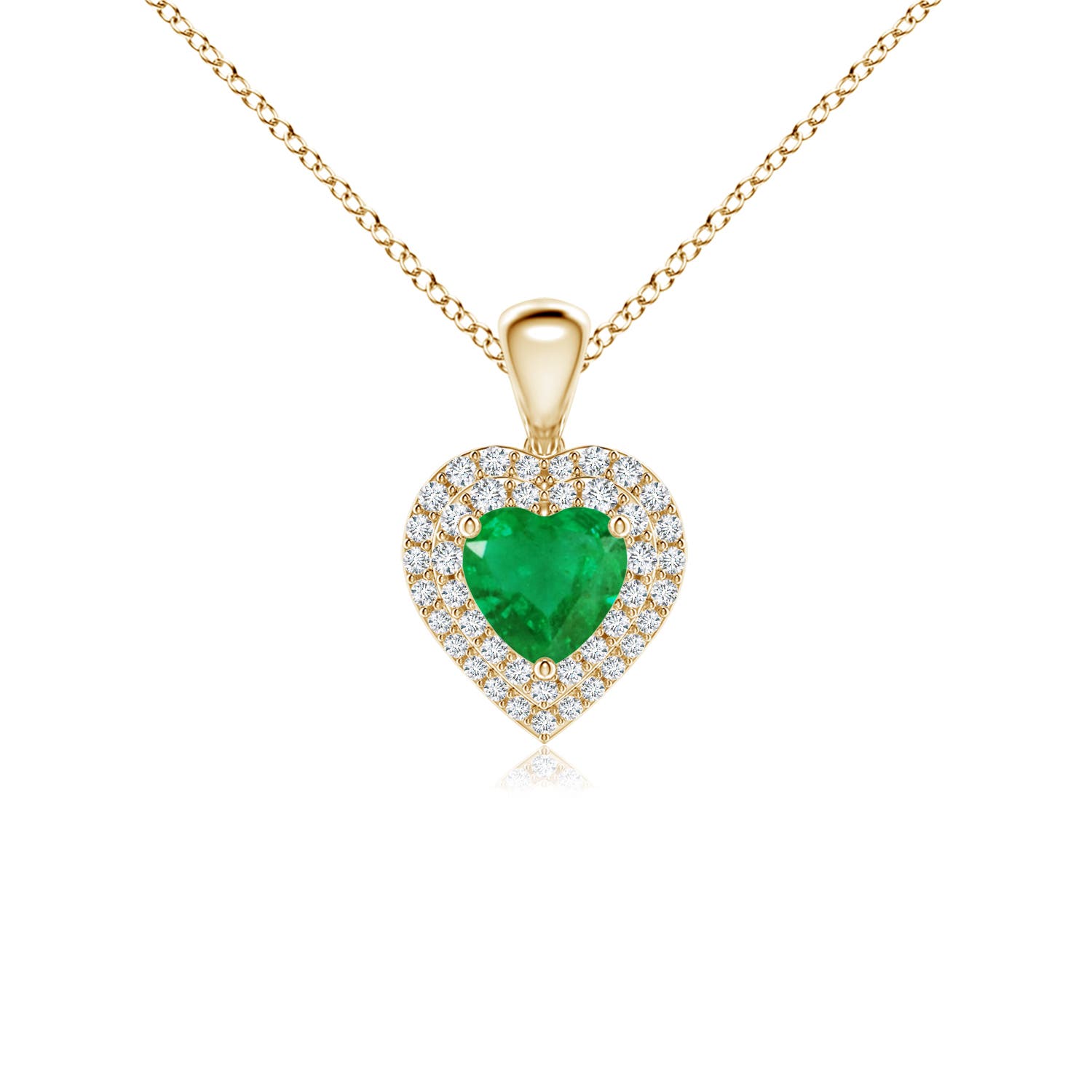 AA - Emerald / 0.79 CT / 14 KT Yellow Gold