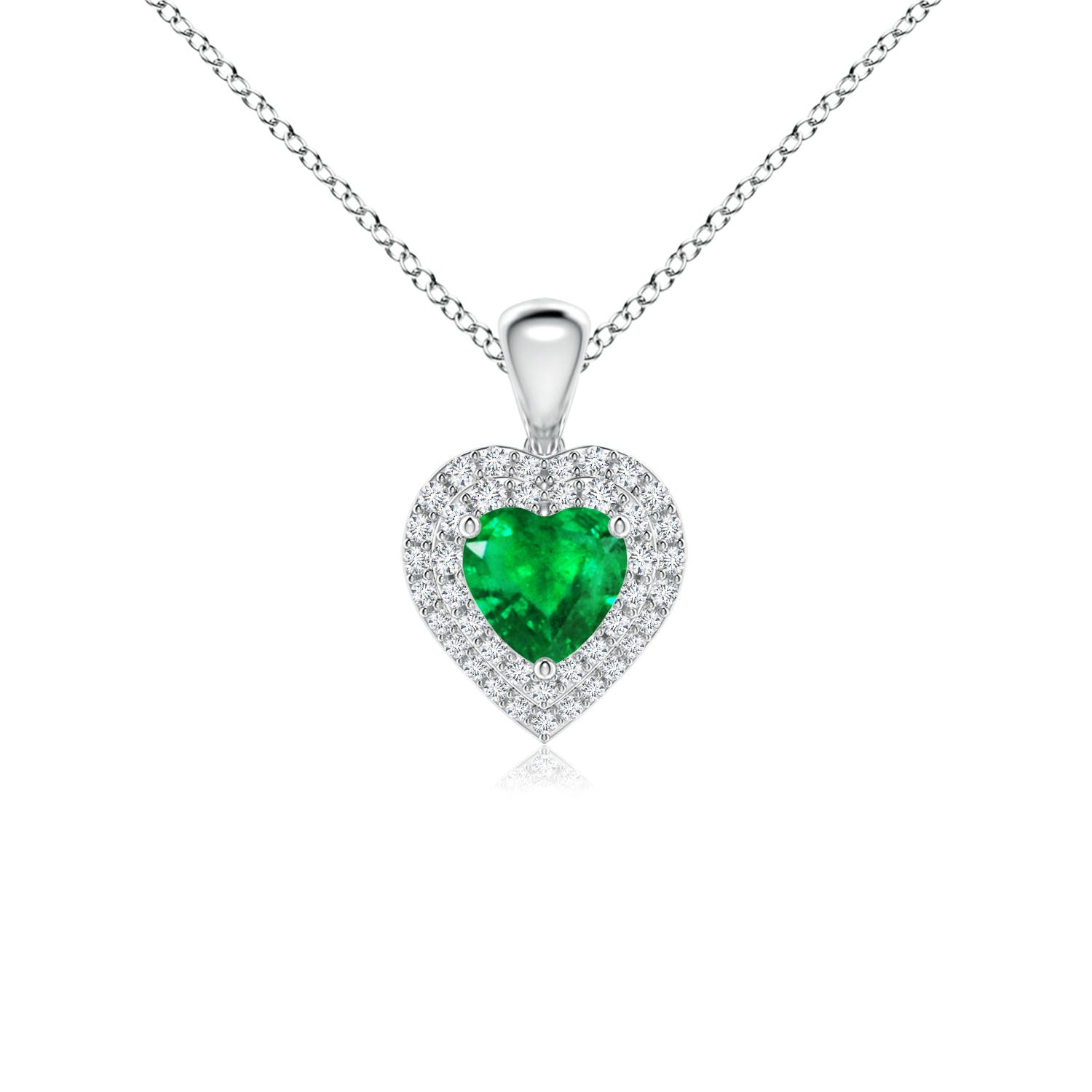 AAA - Emerald / 0.79 CT / 14 KT White Gold