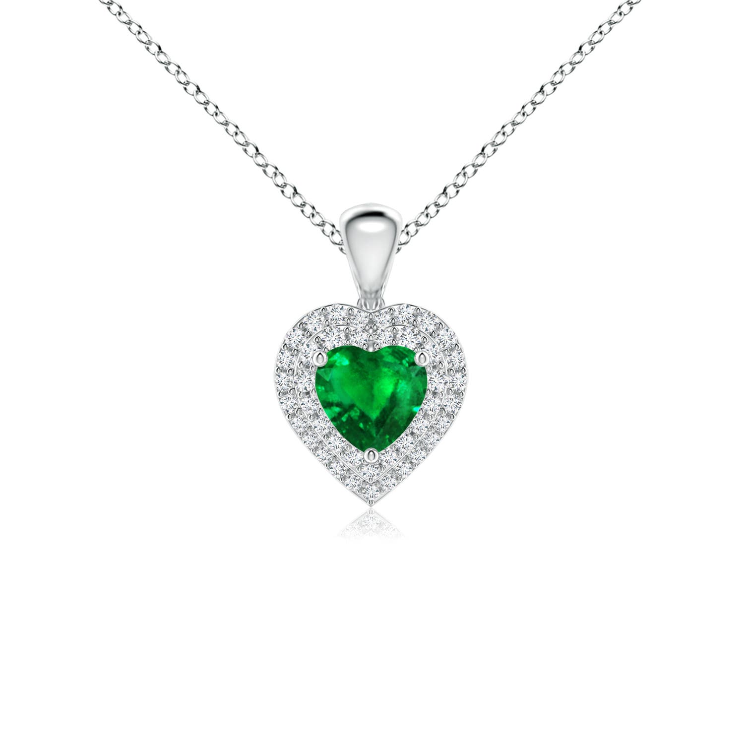 AAAA - Emerald / 0.79 CT / 14 KT White Gold