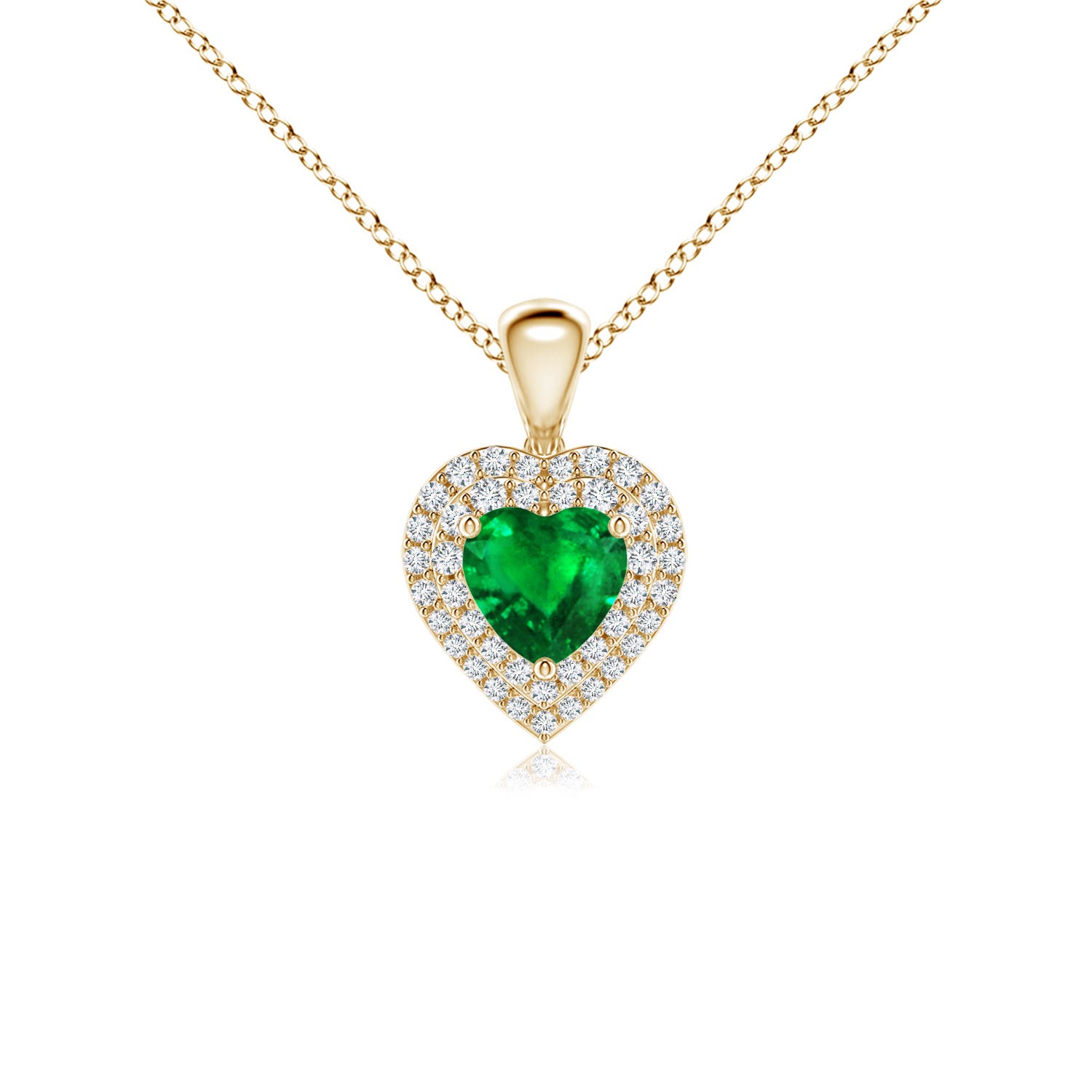 AAAA - Emerald / 0.79 CT / 14 KT Yellow Gold