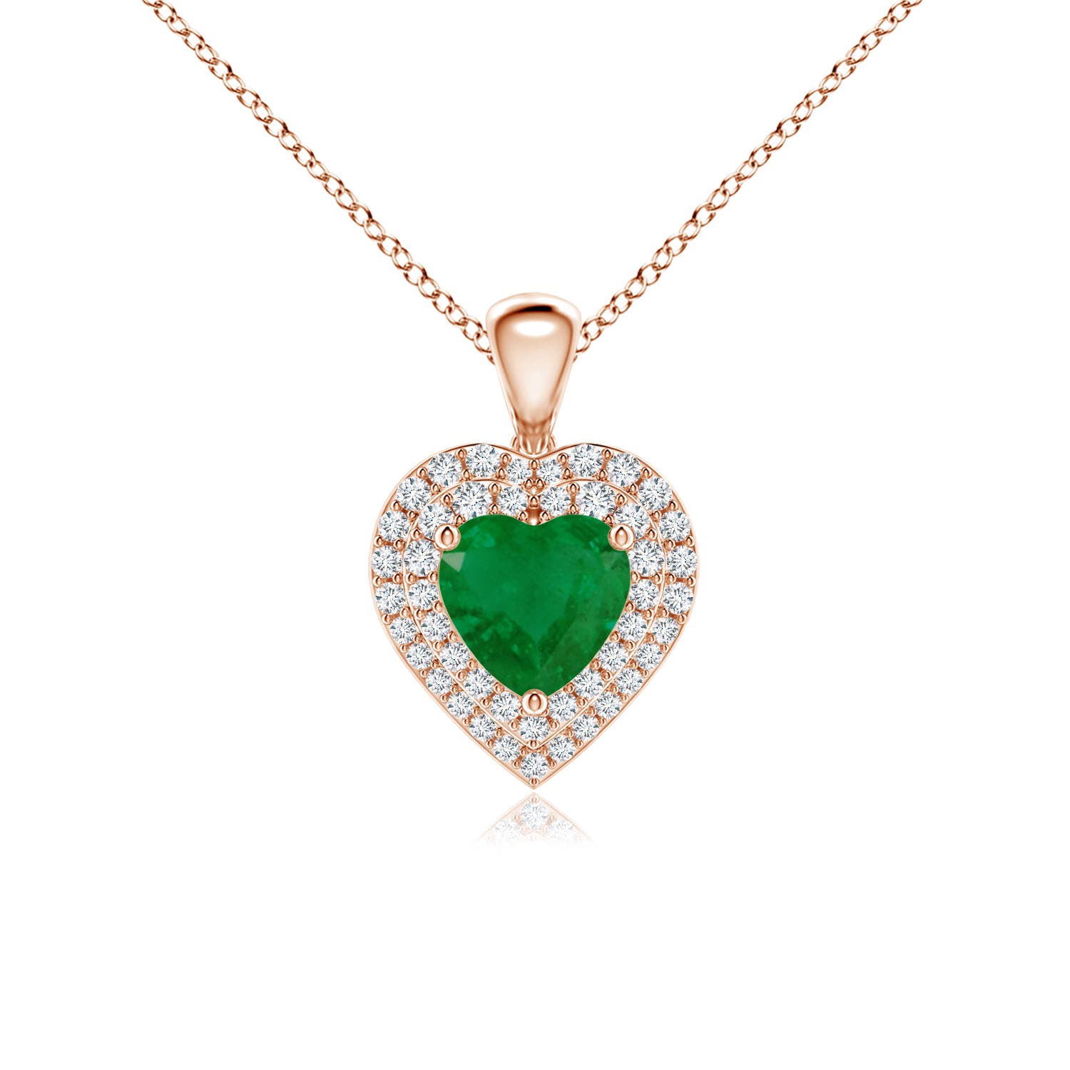 A - Emerald / 1.05 CT / 14 KT Rose Gold