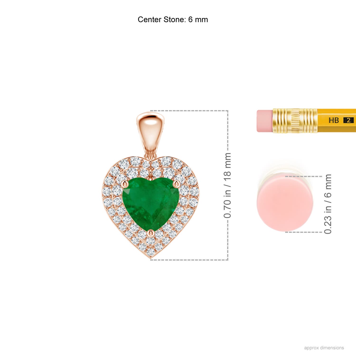 A - Emerald / 1.05 CT / 14 KT Rose Gold