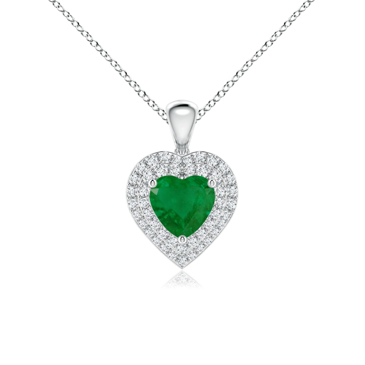 A - Emerald / 1.05 CT / 14 KT White Gold