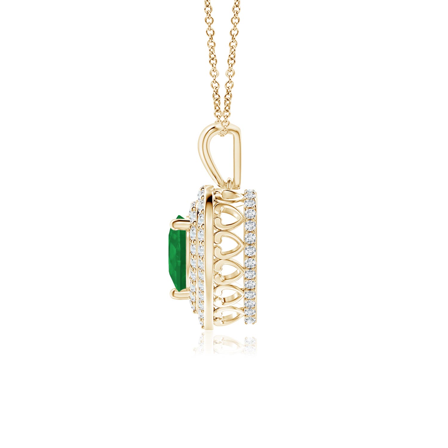 A - Emerald / 1.05 CT / 14 KT Yellow Gold