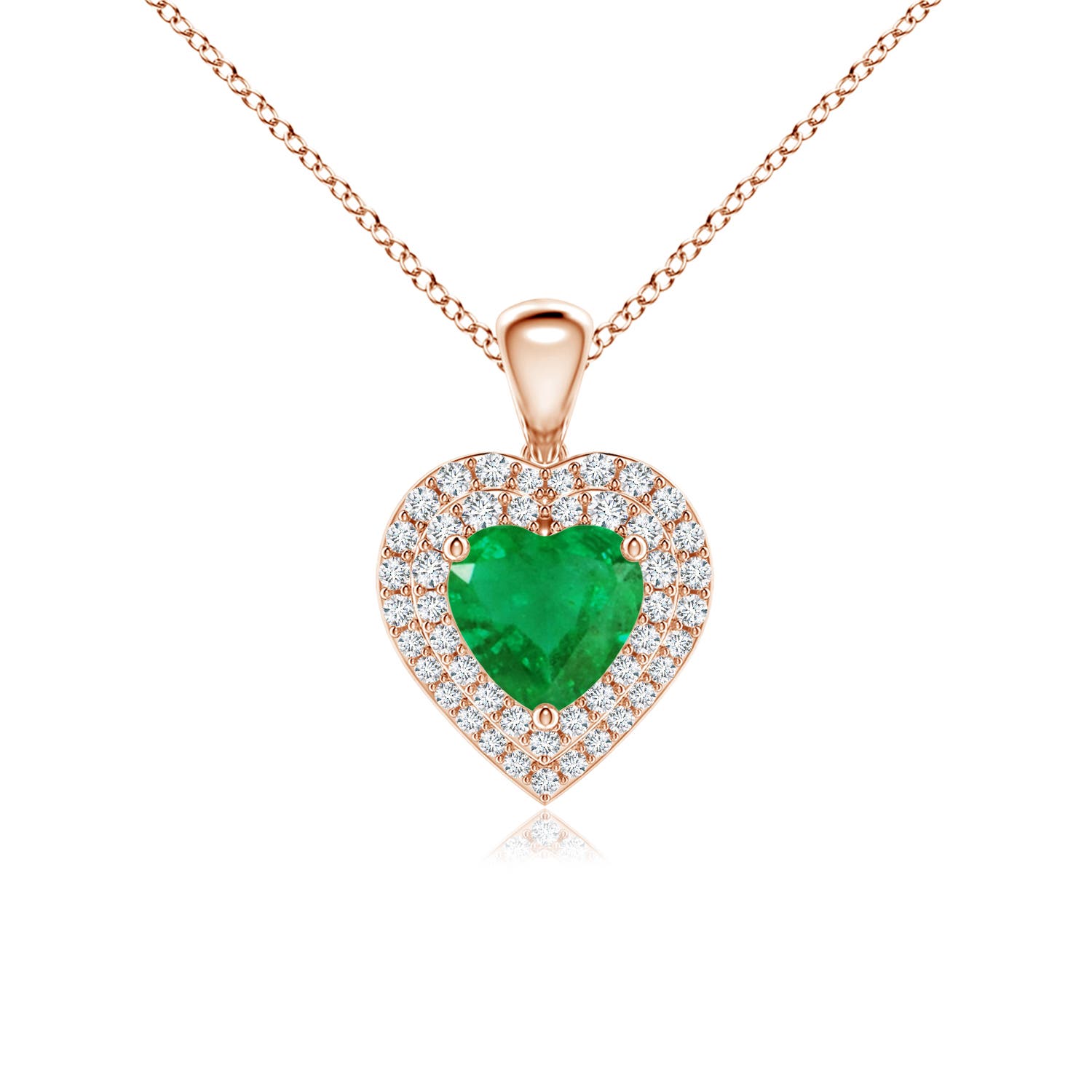 AA - Emerald / 1.05 CT / 14 KT Rose Gold