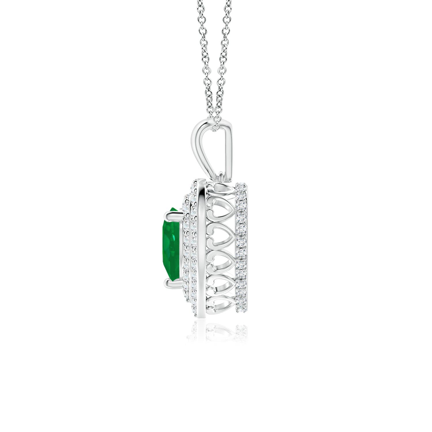 AA - Emerald / 1.05 CT / 14 KT White Gold