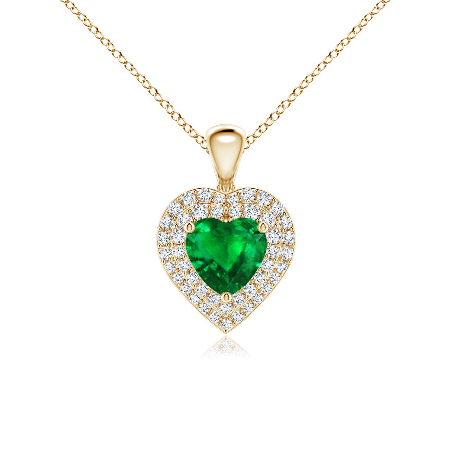 AAAA - Emerald / 1.05 CT / 14 KT Yellow Gold