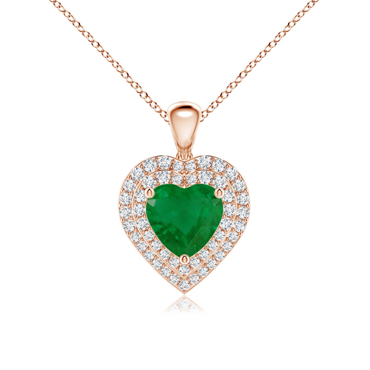 A - Emerald / 1.63 CT / 14 KT Rose Gold