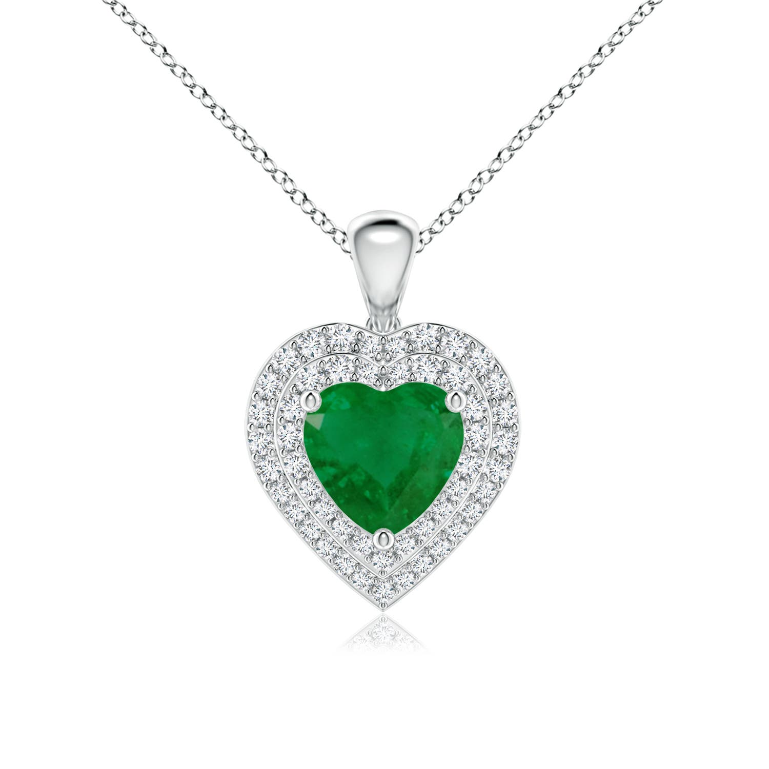 A - Emerald / 1.63 CT / 14 KT White Gold