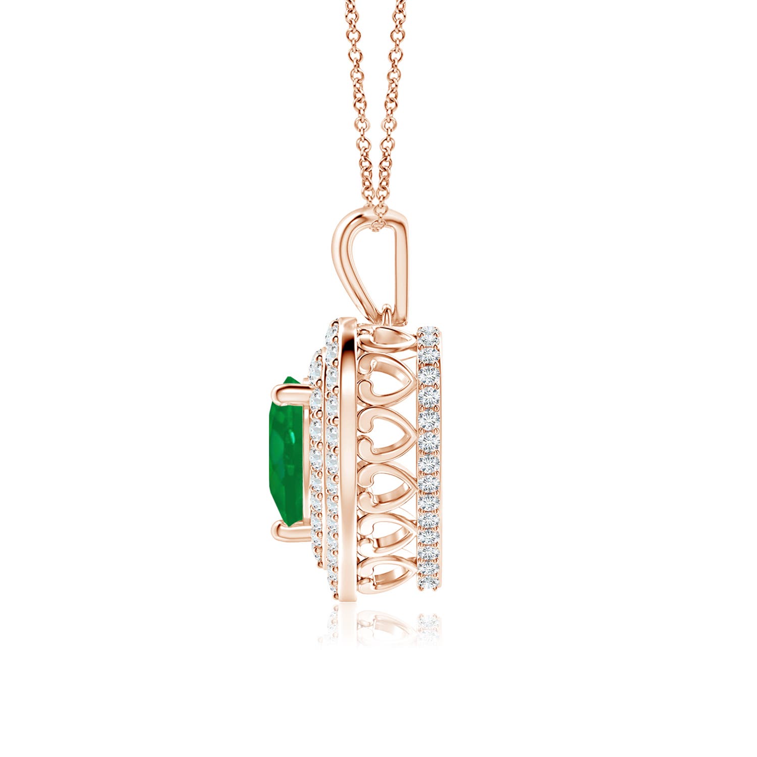 AA - Emerald / 1.63 CT / 14 KT Rose Gold