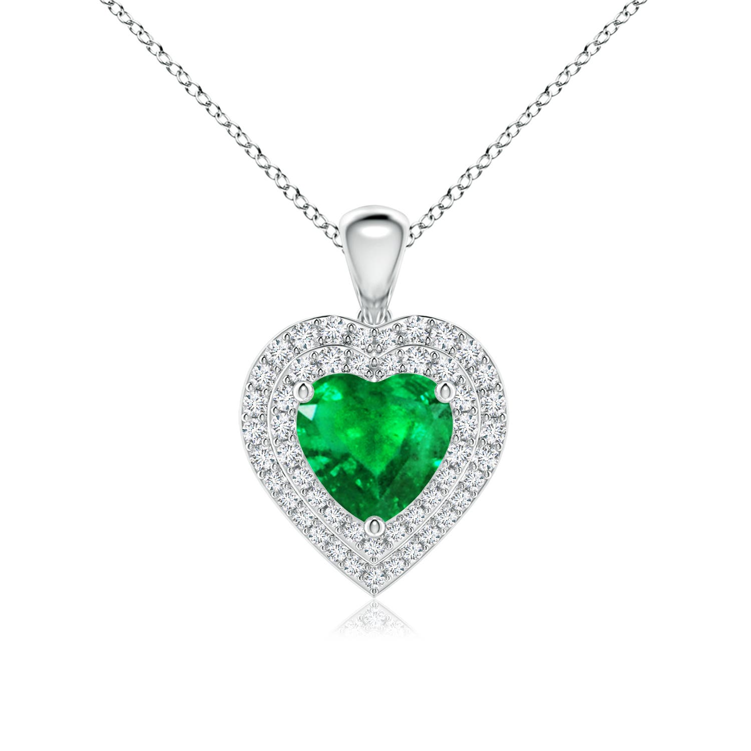 AAA - Emerald / 1.63 CT / 14 KT White Gold