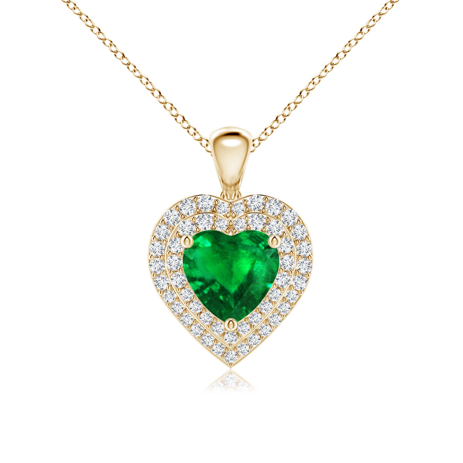 AAAA - Emerald / 1.63 CT / 14 KT Yellow Gold