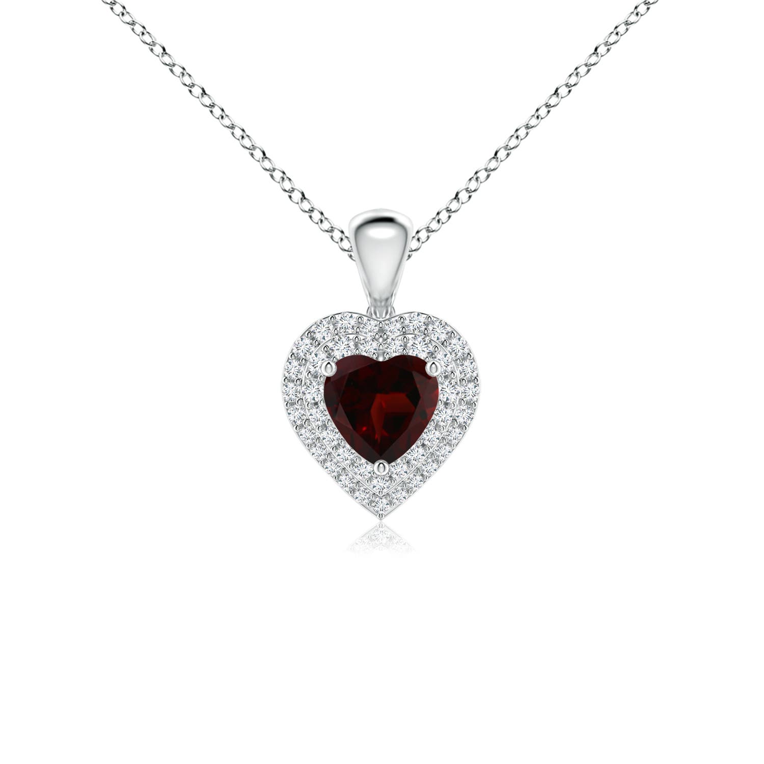 A - Garnet / 0.84 CT / 14 KT White Gold