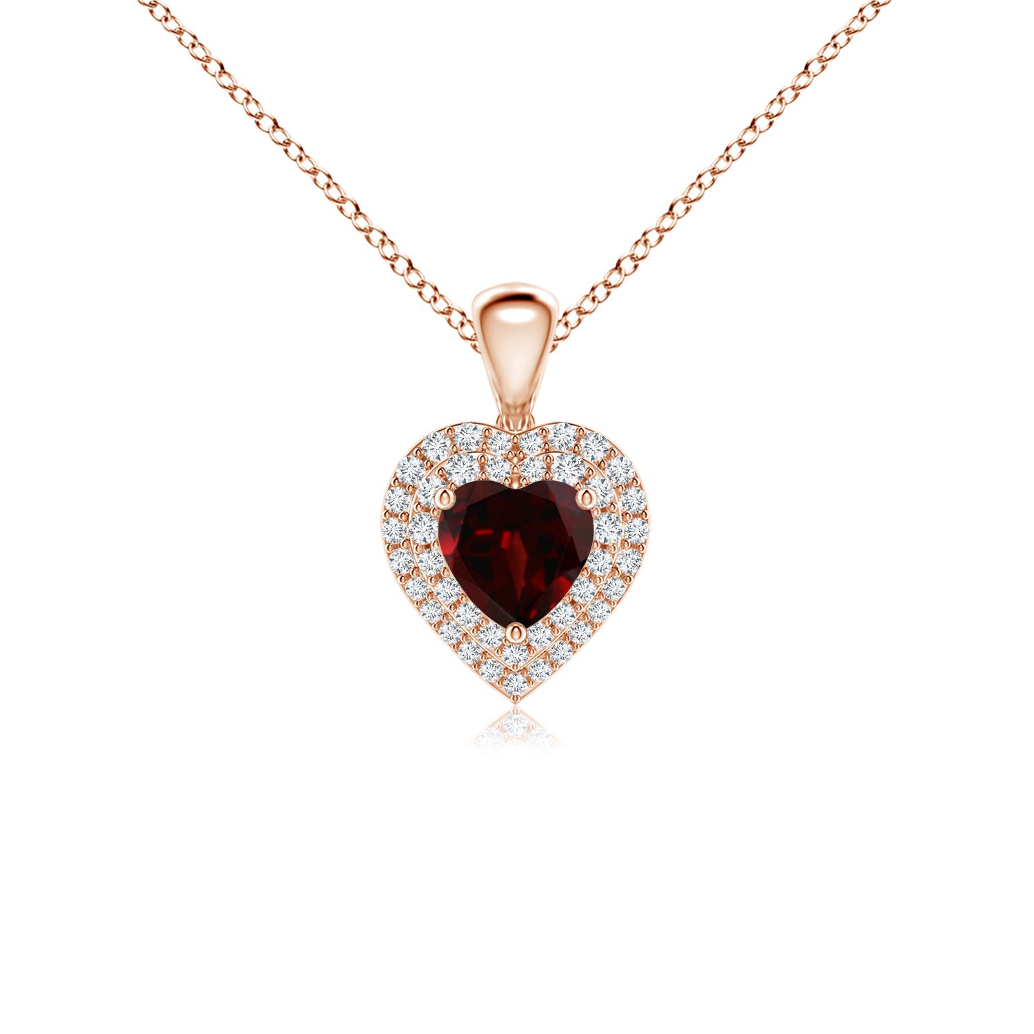 AA - Garnet / 0.84 CT / 14 KT Rose Gold