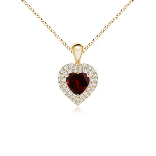 Heart AA Garnet
