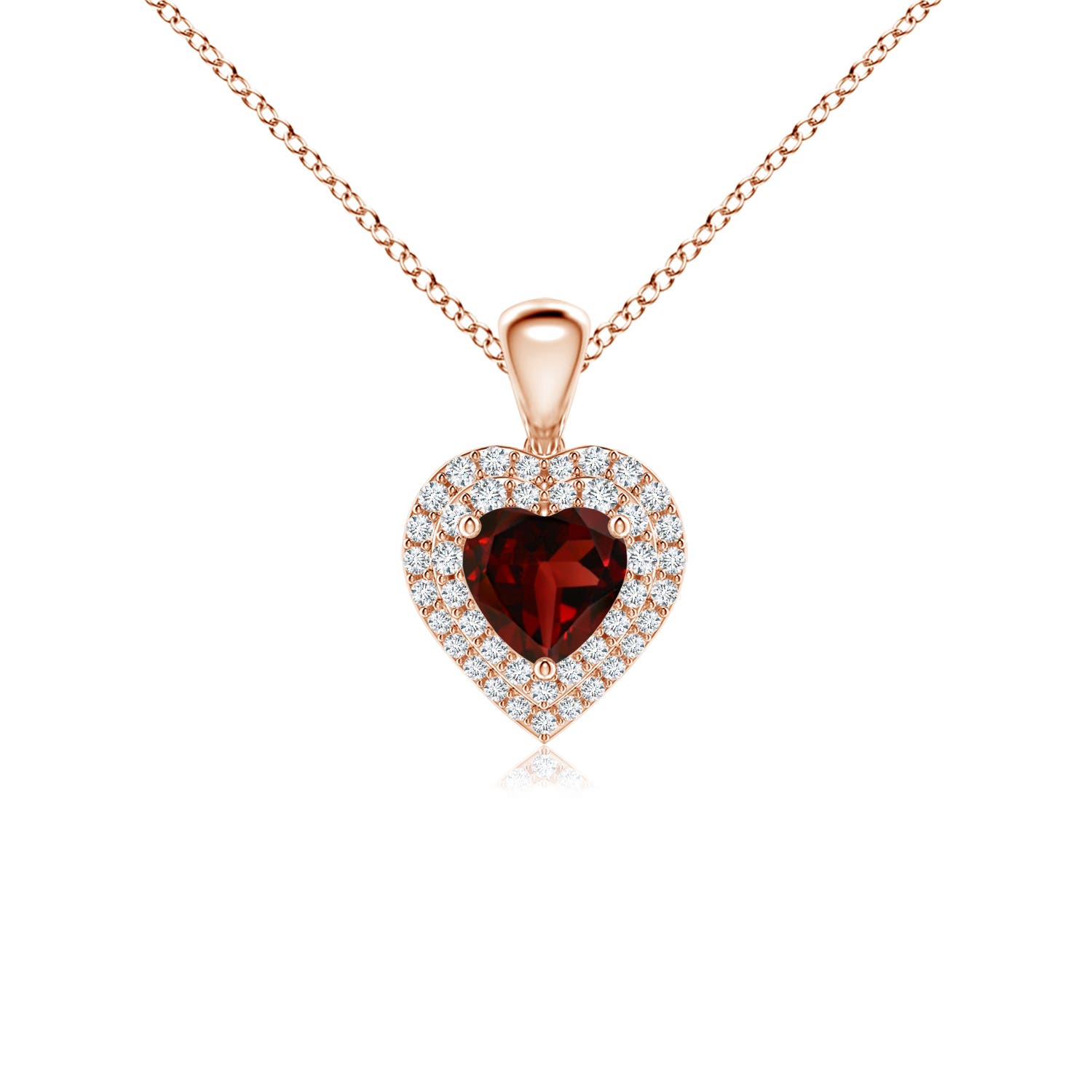 AAA - Garnet / 0.84 CT / 14 KT Rose Gold