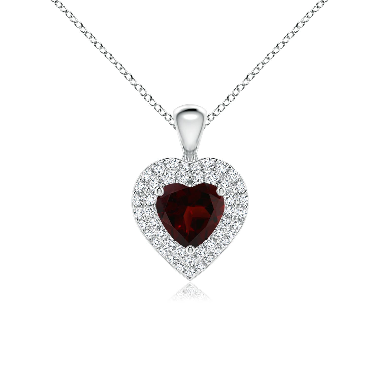 A - Garnet / 1.35 CT / 14 KT White Gold