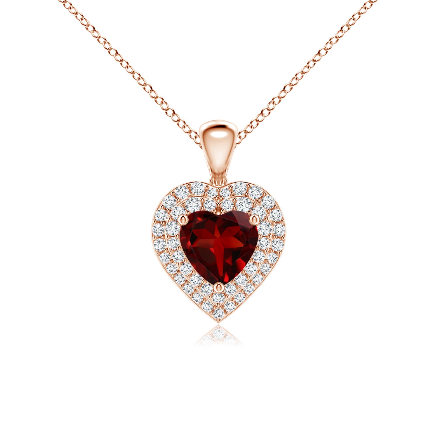 AAAA - Garnet / 1.35 CT / 14 KT Rose Gold