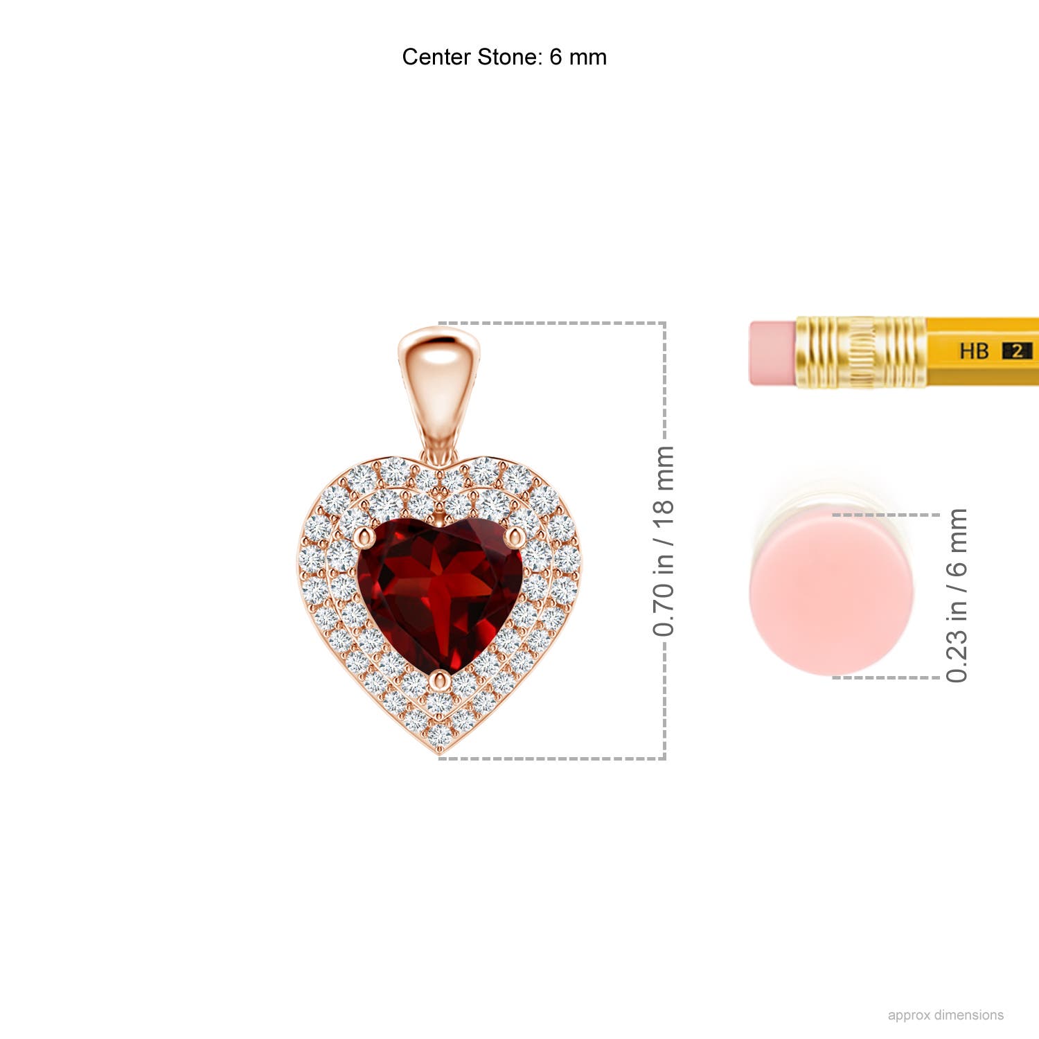 AAAA - Garnet / 1.35 CT / 14 KT Rose Gold