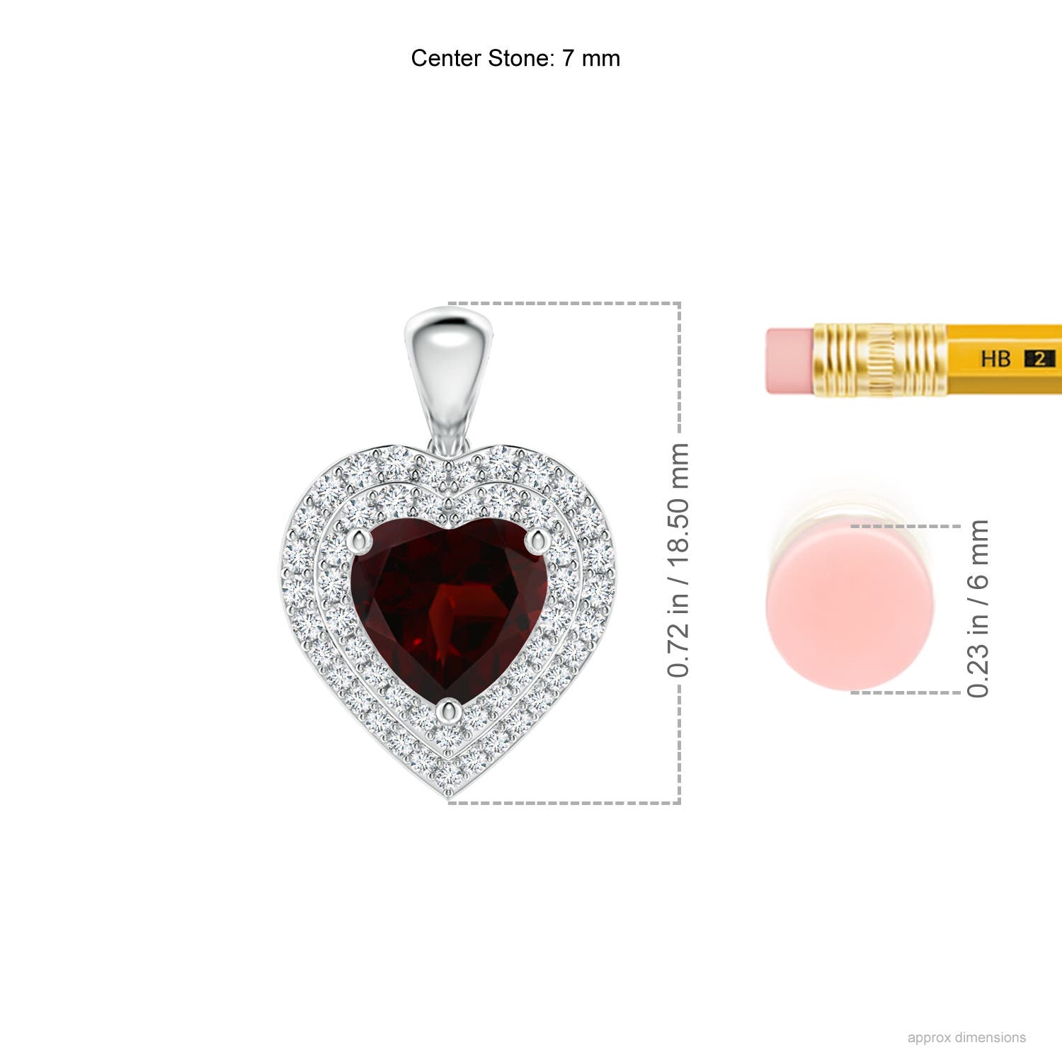 A - Garnet / 1.83 CT / 14 KT White Gold