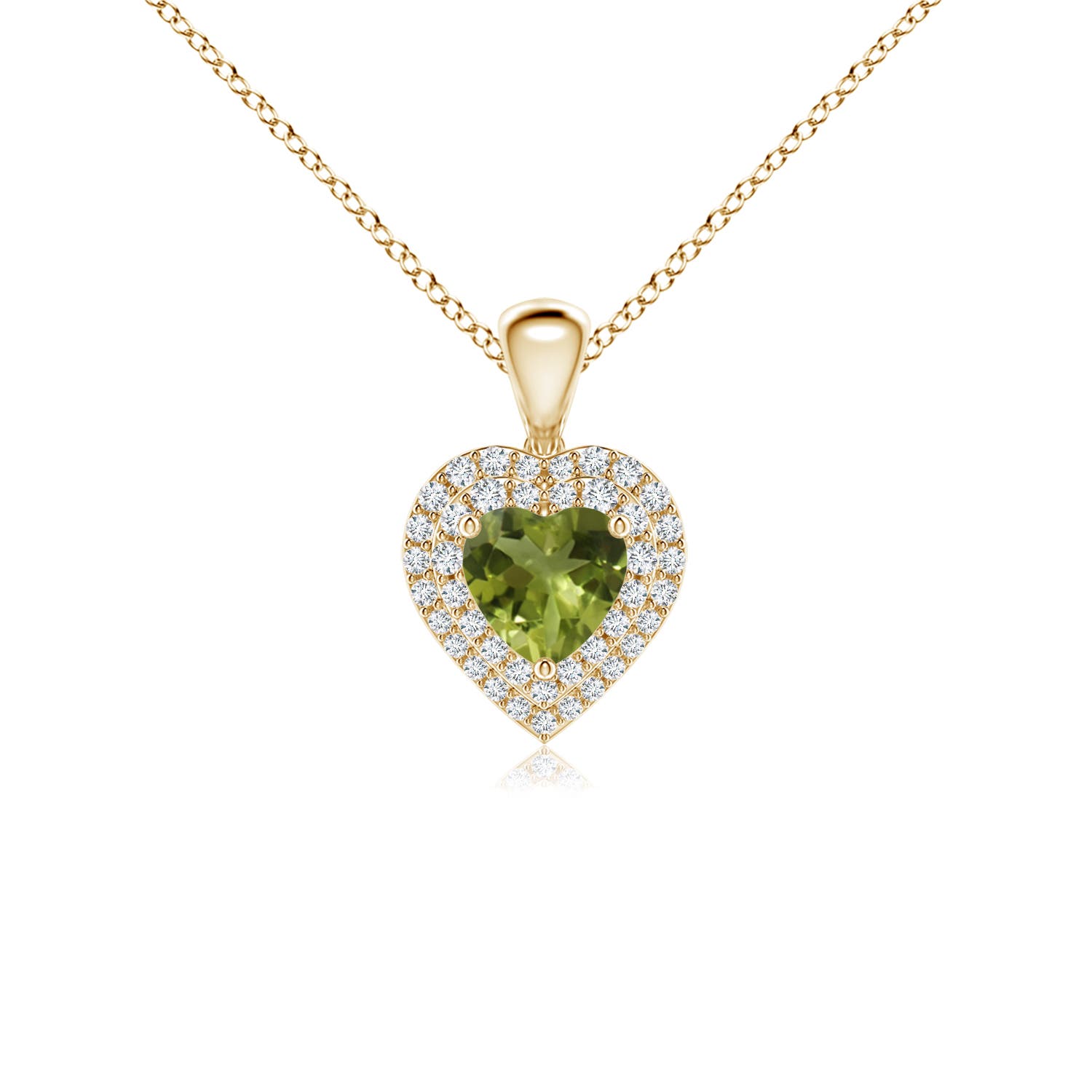 A - Peridot / 0.74 CT / 14 KT Yellow Gold