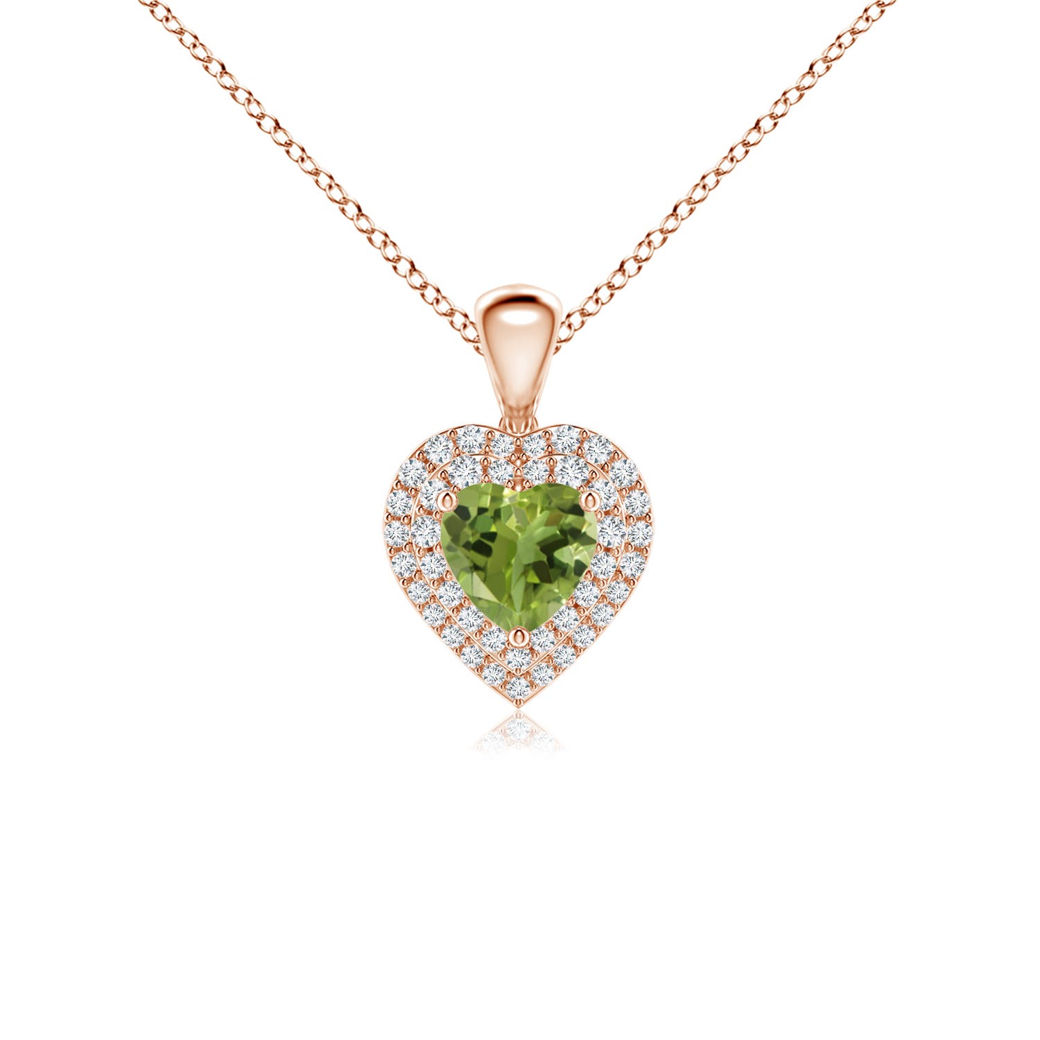 AA - Peridot / 0.74 CT / 14 KT Rose Gold