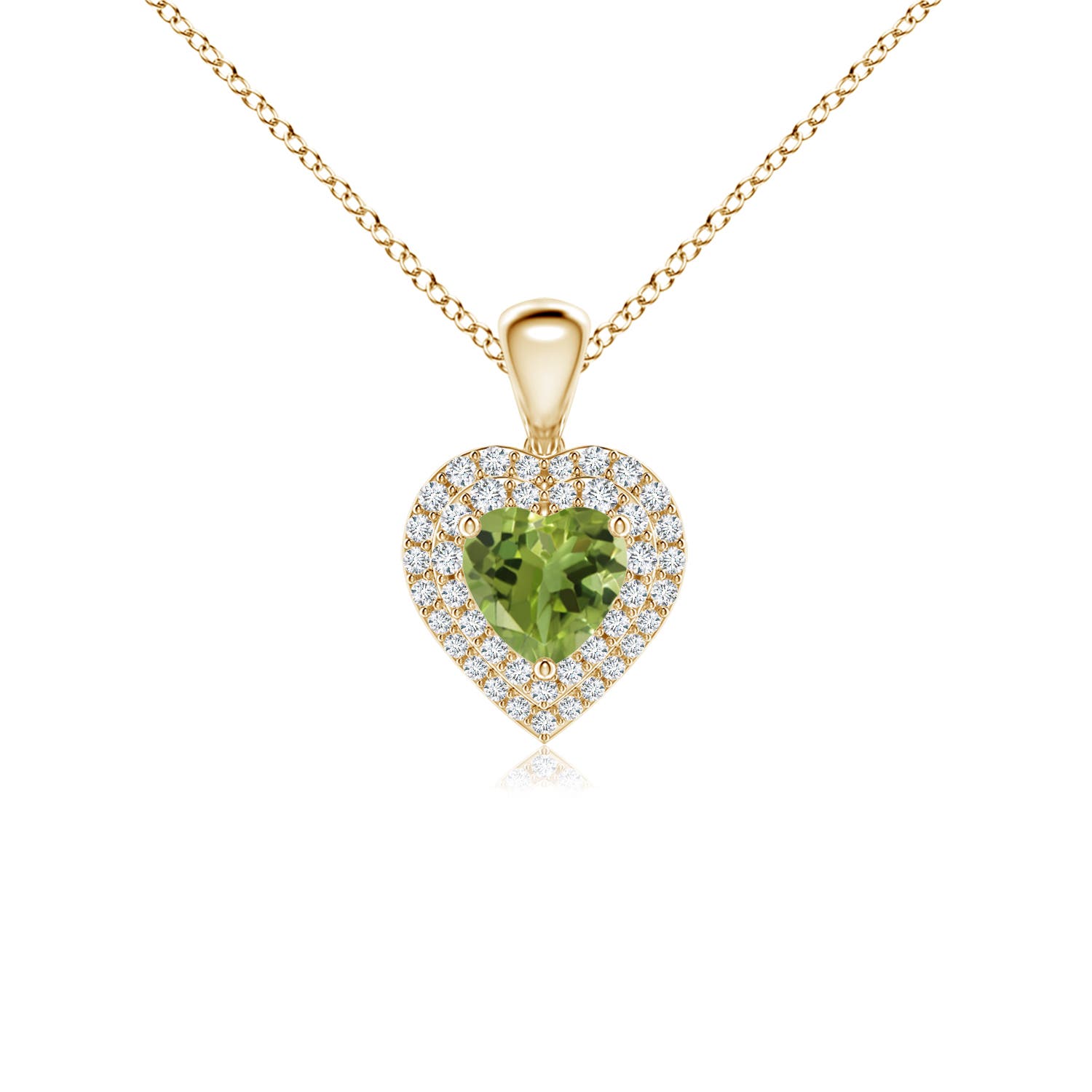 AA - Peridot / 0.74 CT / 14 KT Yellow Gold