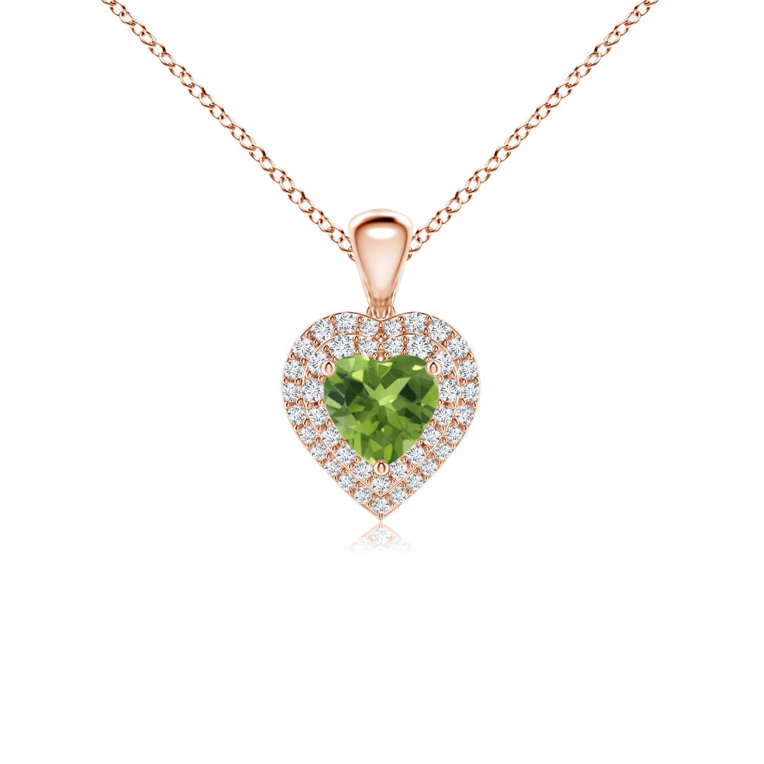 AAA - Peridot / 0.74 CT / 14 KT Rose Gold