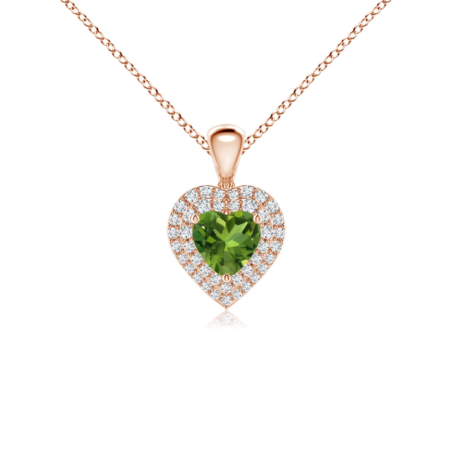 AAAA - Peridot / 0.74 CT / 14 KT Rose Gold