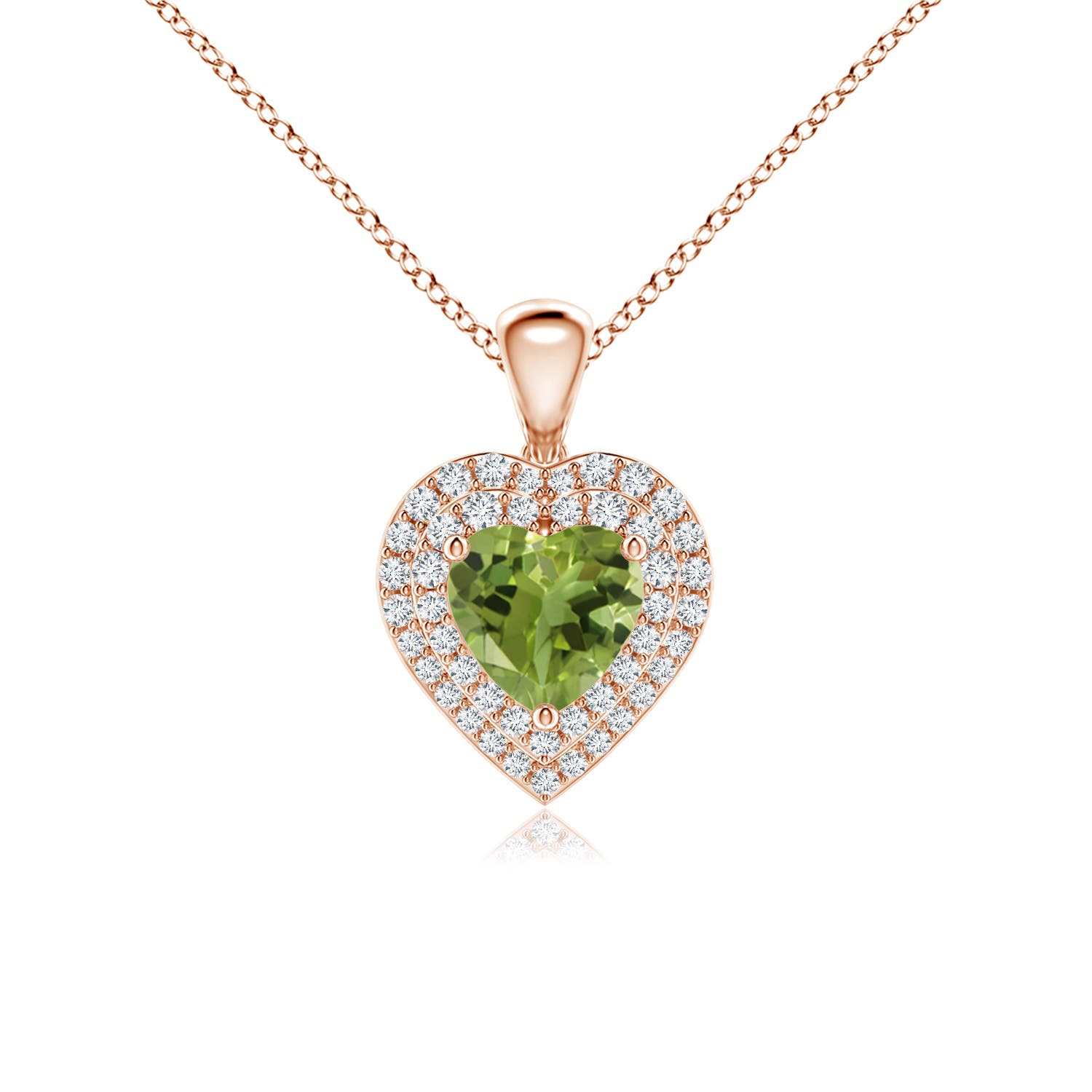 AA - Peridot / 1.15 CT / 14 KT Rose Gold