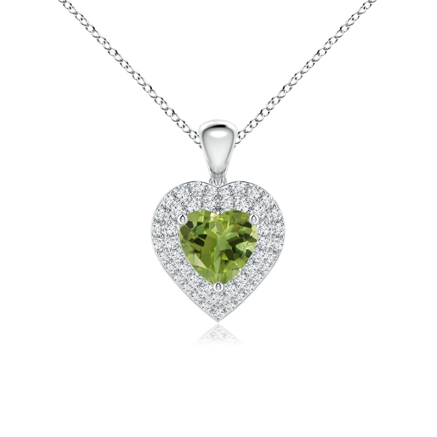 AA - Peridot / 1.15 CT / 14 KT White Gold