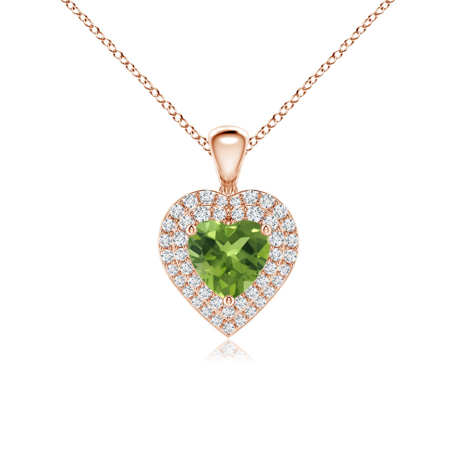 AAA - Peridot / 1.15 CT / 14 KT Rose Gold