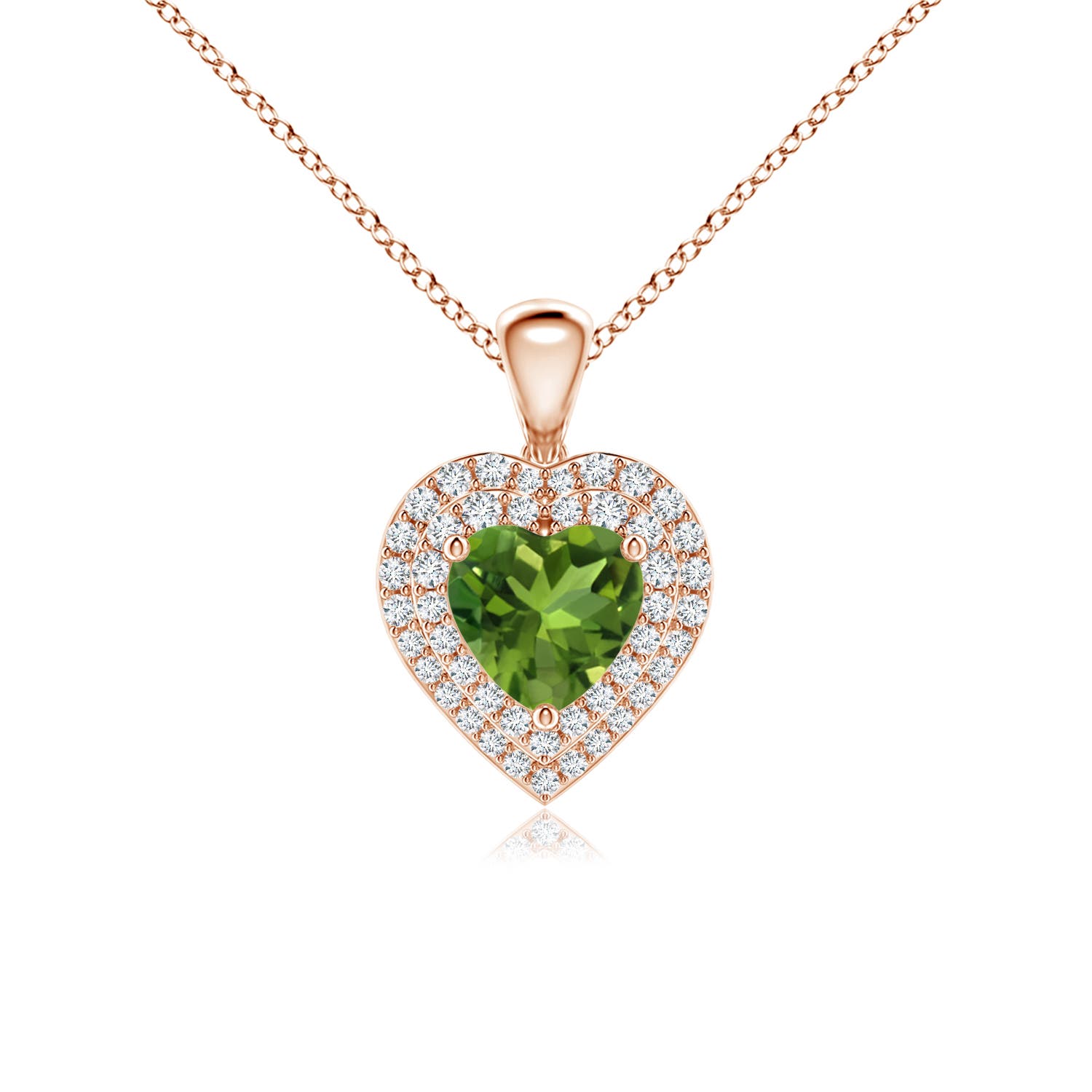 AAAA - Peridot / 1.15 CT / 14 KT Rose Gold