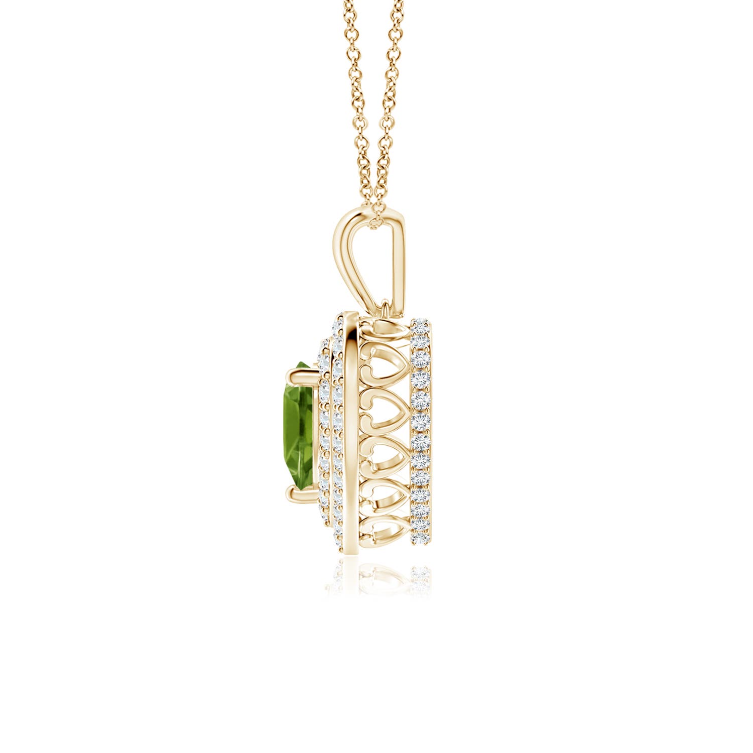 AAAA - Peridot / 1.15 CT / 14 KT Yellow Gold