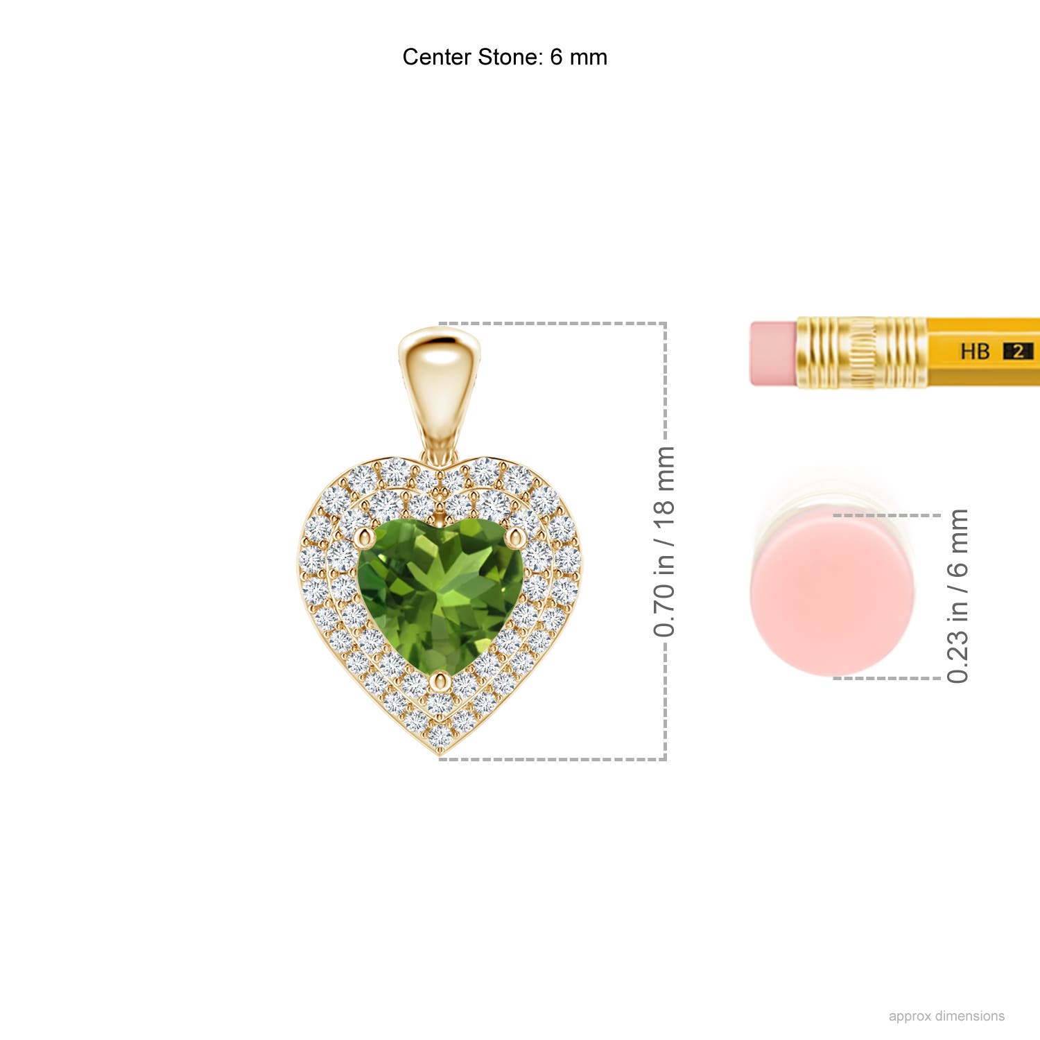 AAAA - Peridot / 1.15 CT / 14 KT Yellow Gold