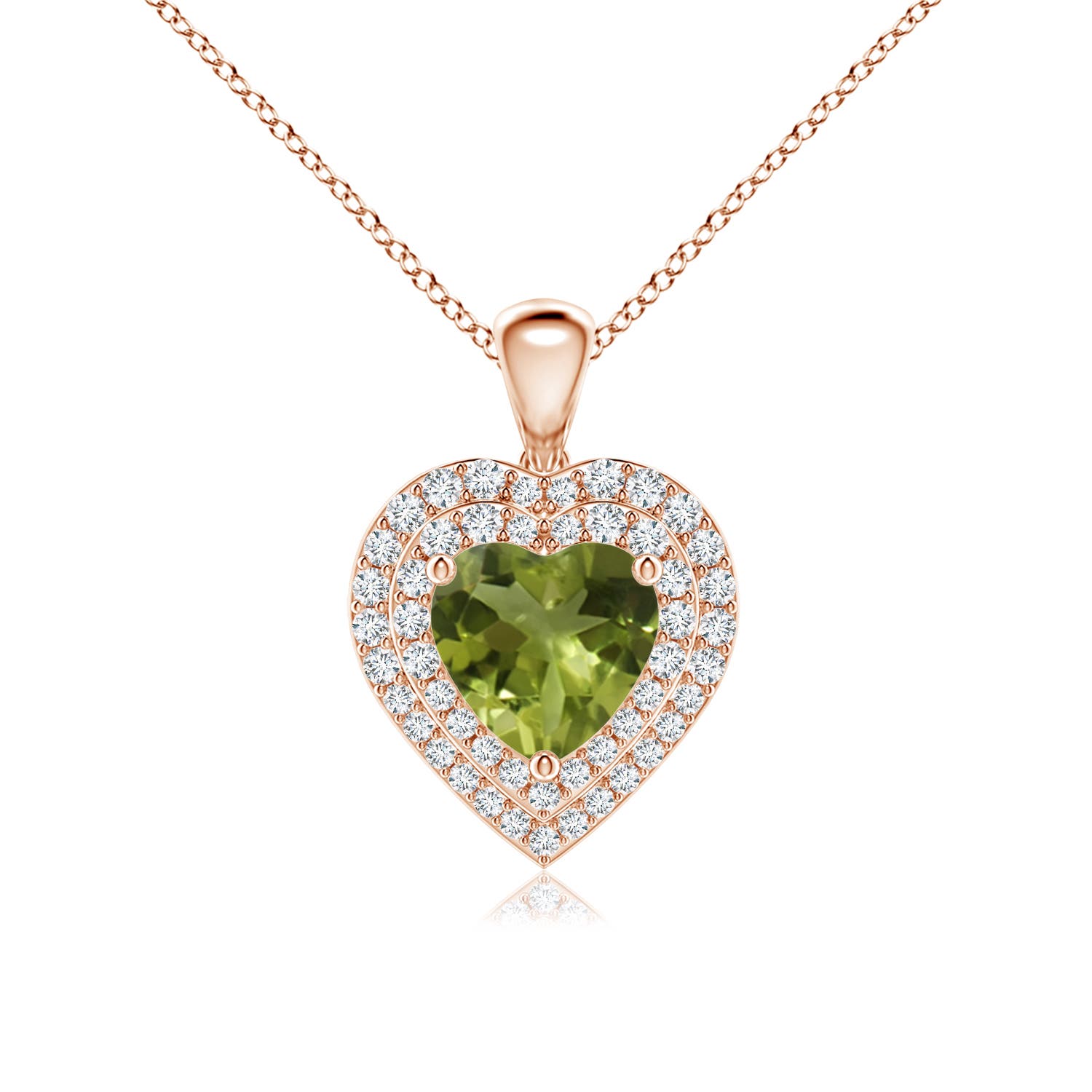 A - Peridot / 1.53 CT / 14 KT Rose Gold