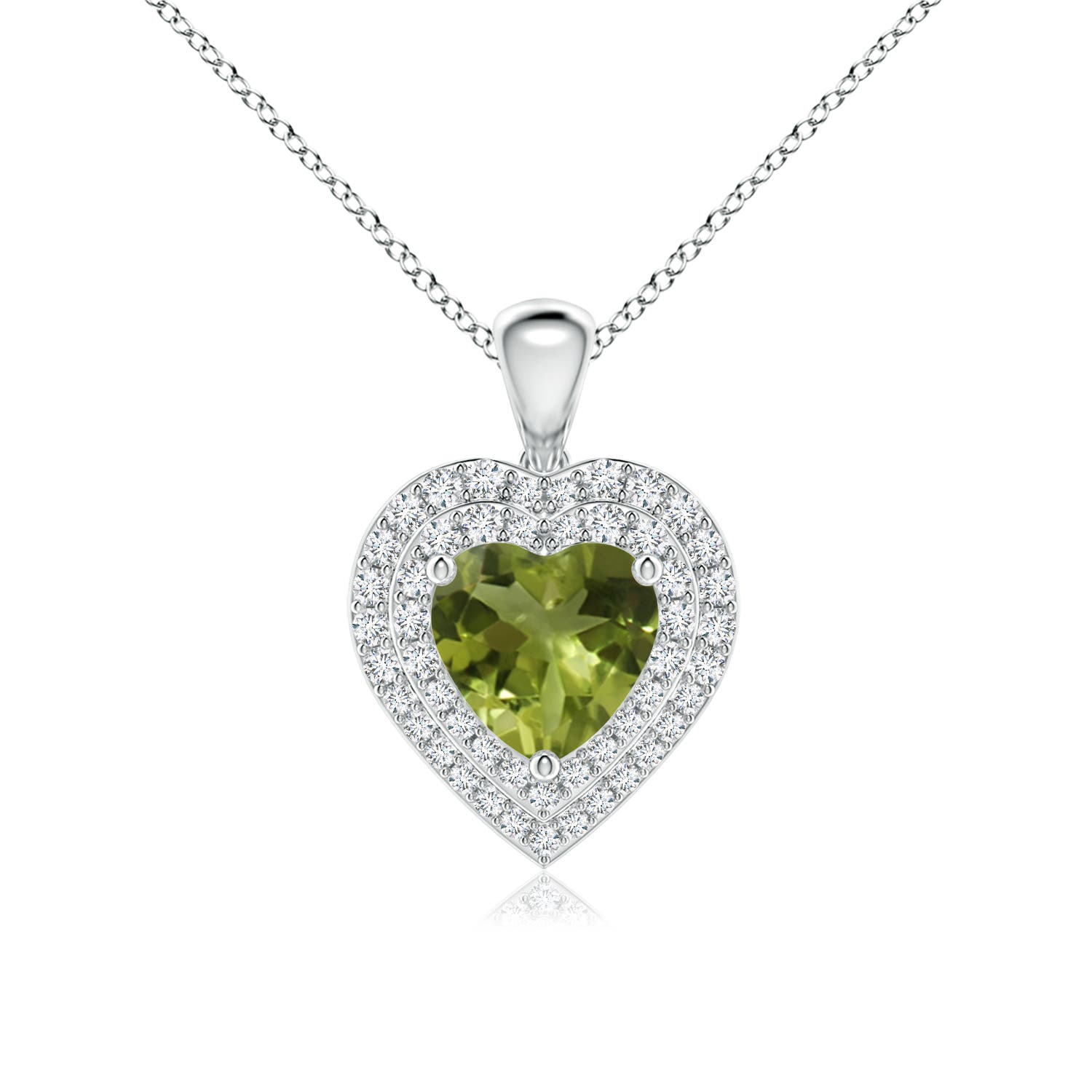 A - Peridot / 1.53 CT / 14 KT White Gold