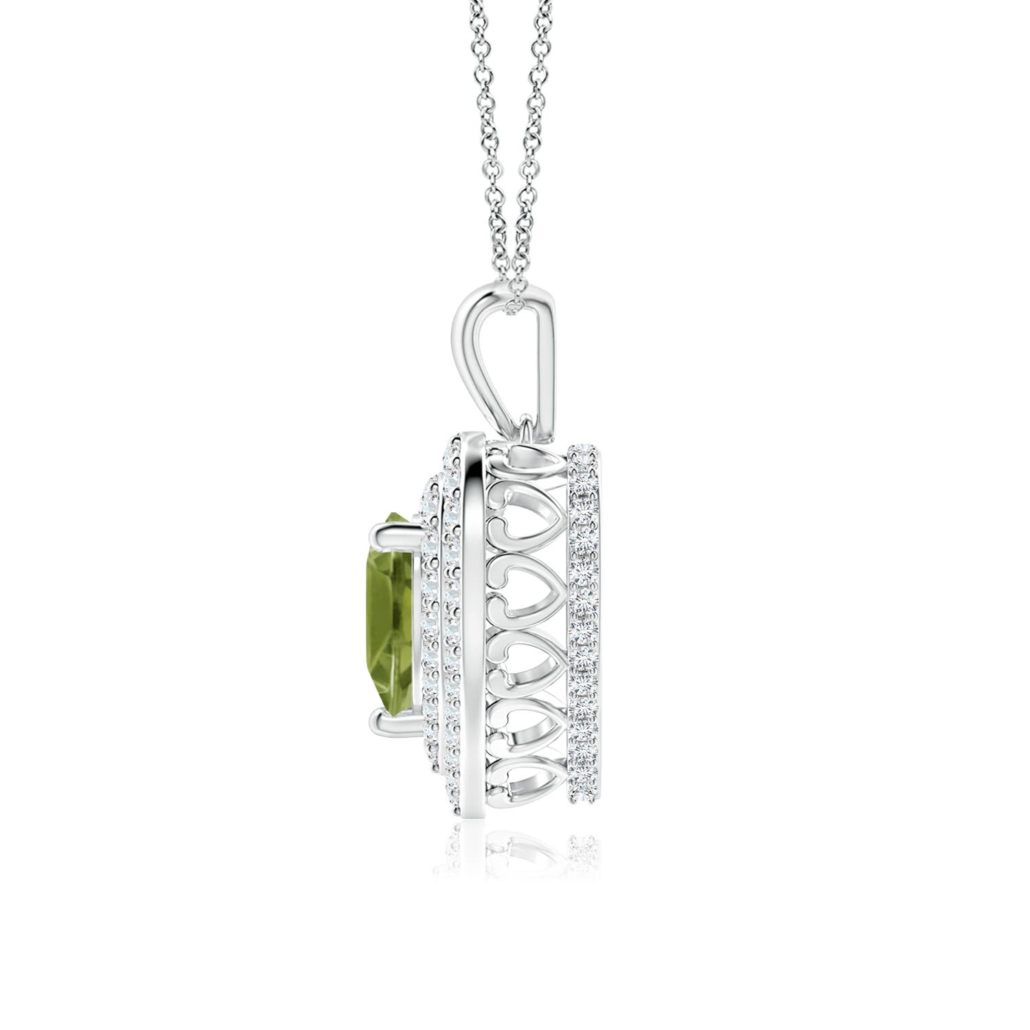 A - Peridot / 1.53 CT / 14 KT White Gold