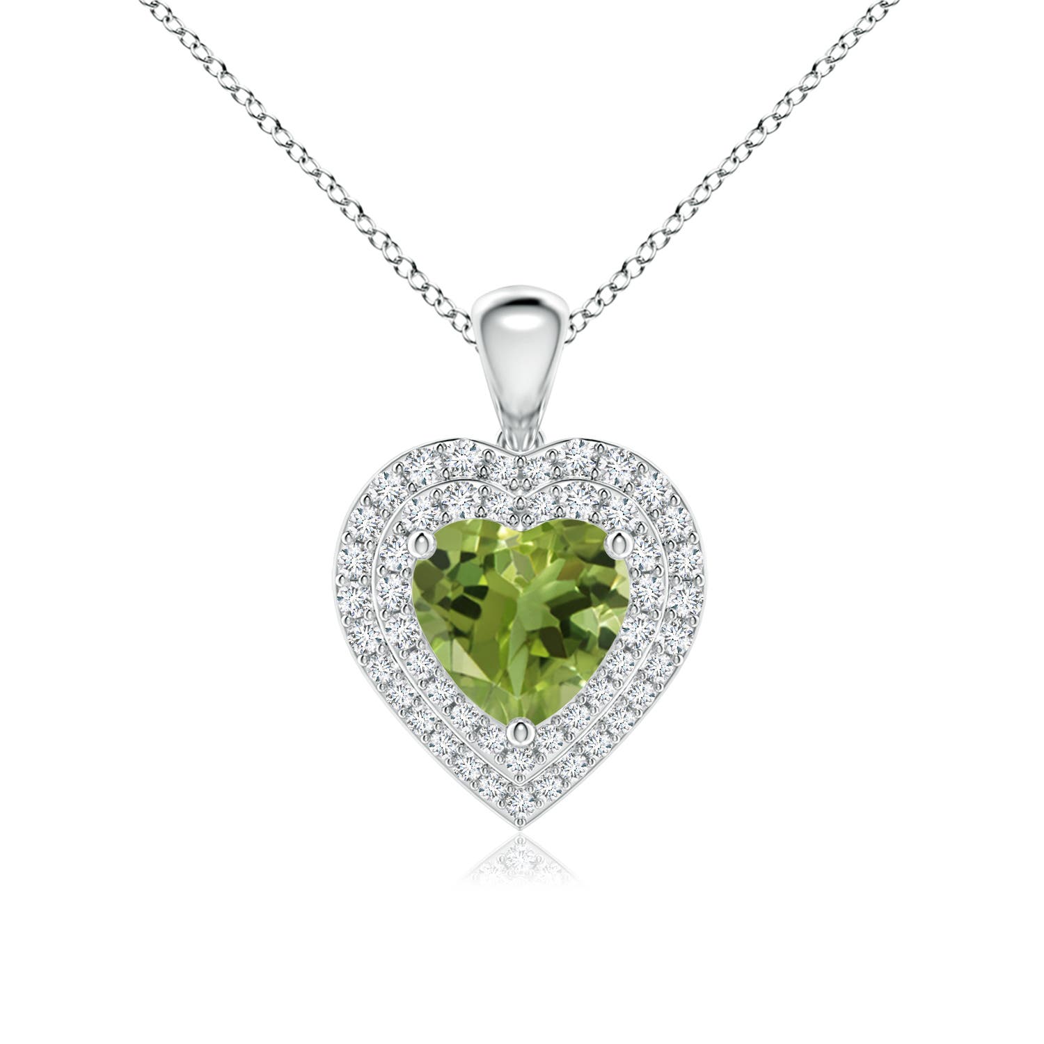 AA - Peridot / 1.53 CT / 14 KT White Gold