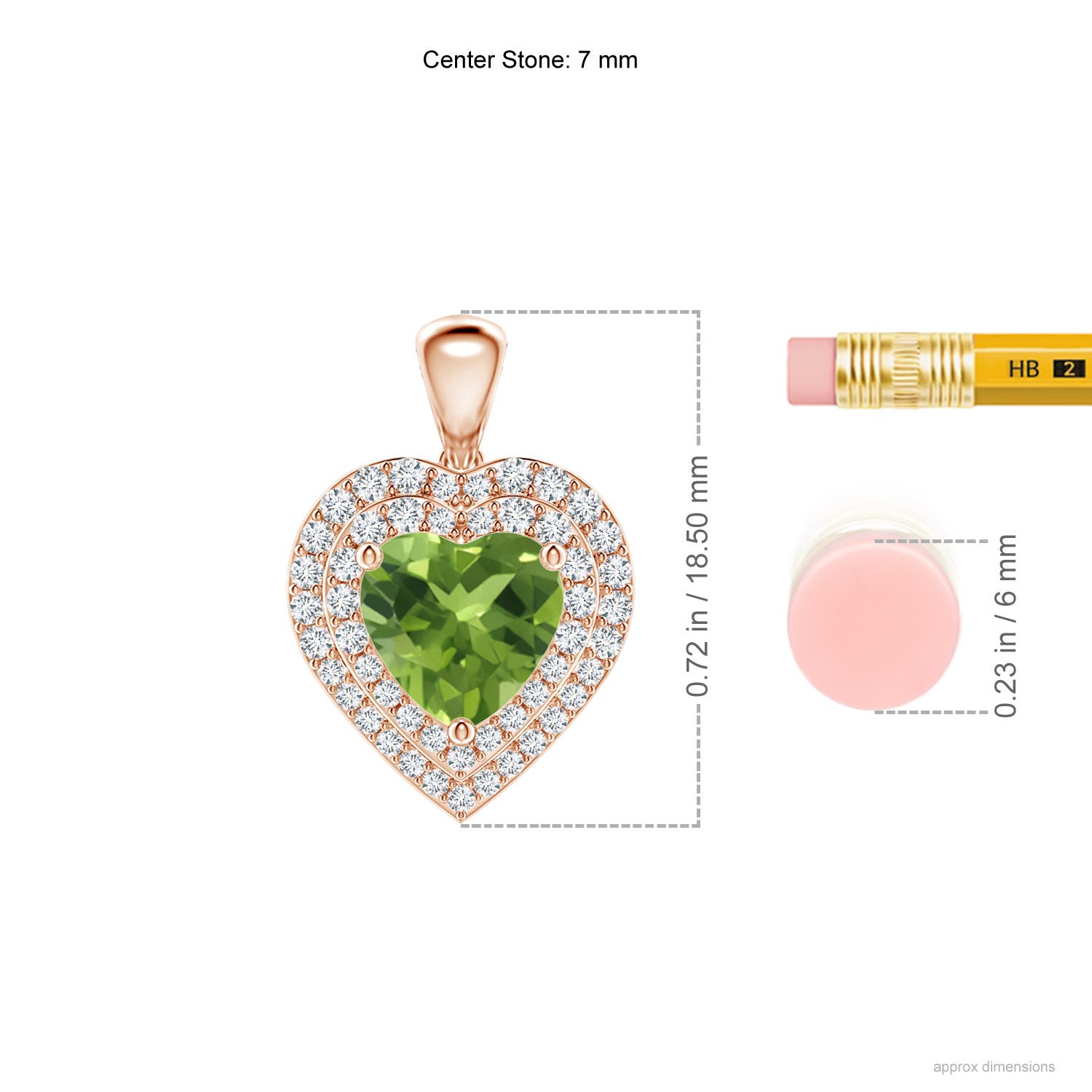 AAA - Peridot / 1.53 CT / 14 KT Rose Gold