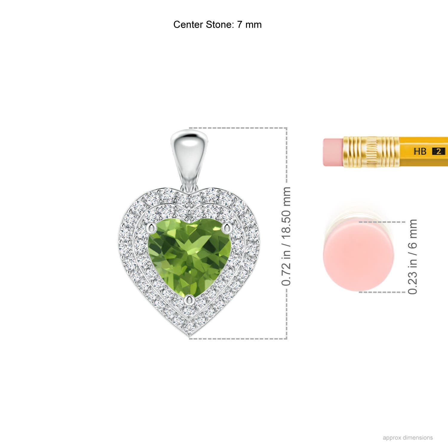 AAA - Peridot / 1.53 CT / 14 KT White Gold