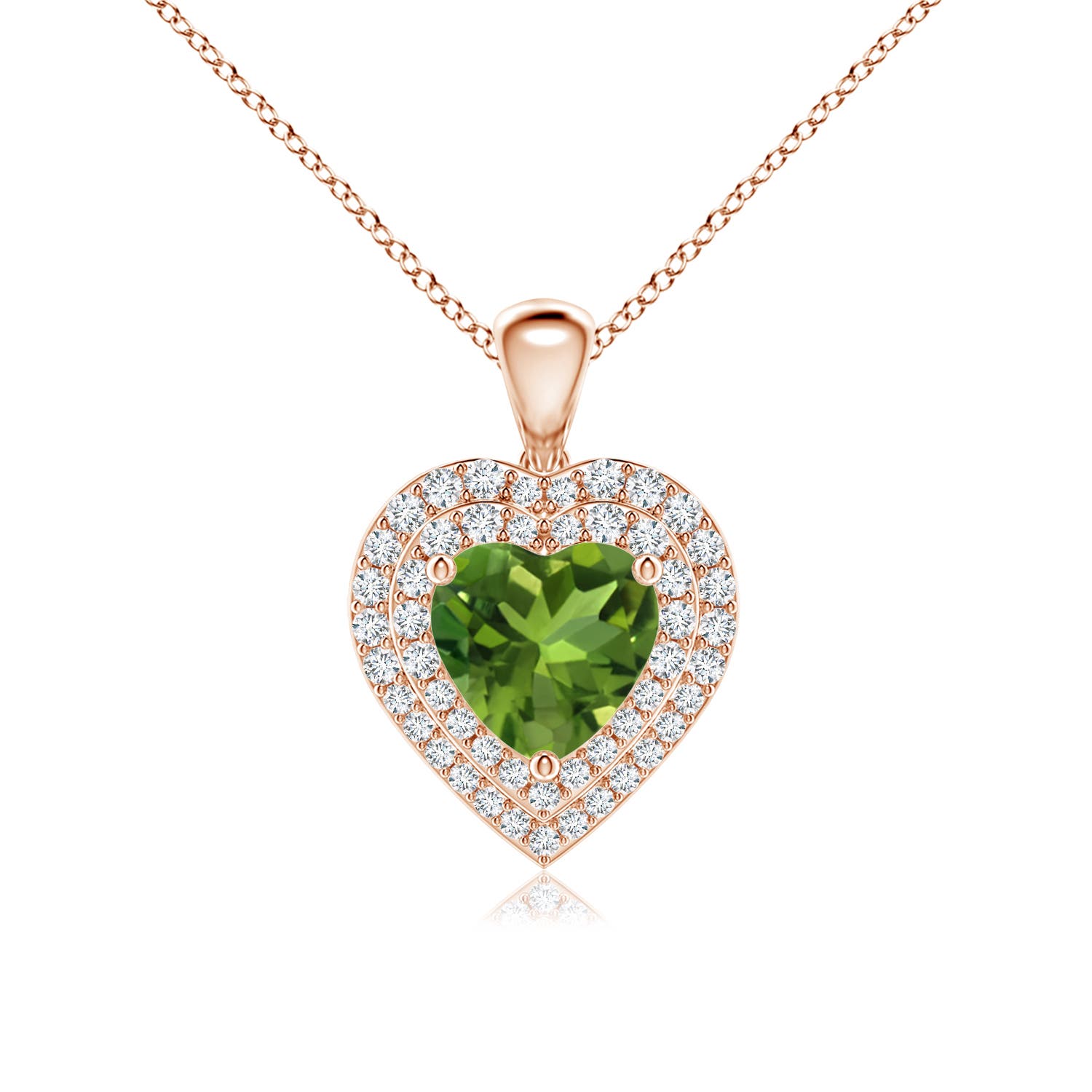 AAAA - Peridot / 1.53 CT / 14 KT Rose Gold