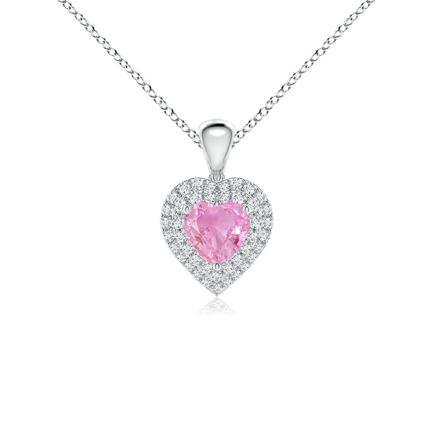 A - Pink Sapphire / 0.94 CT / 14 KT White Gold