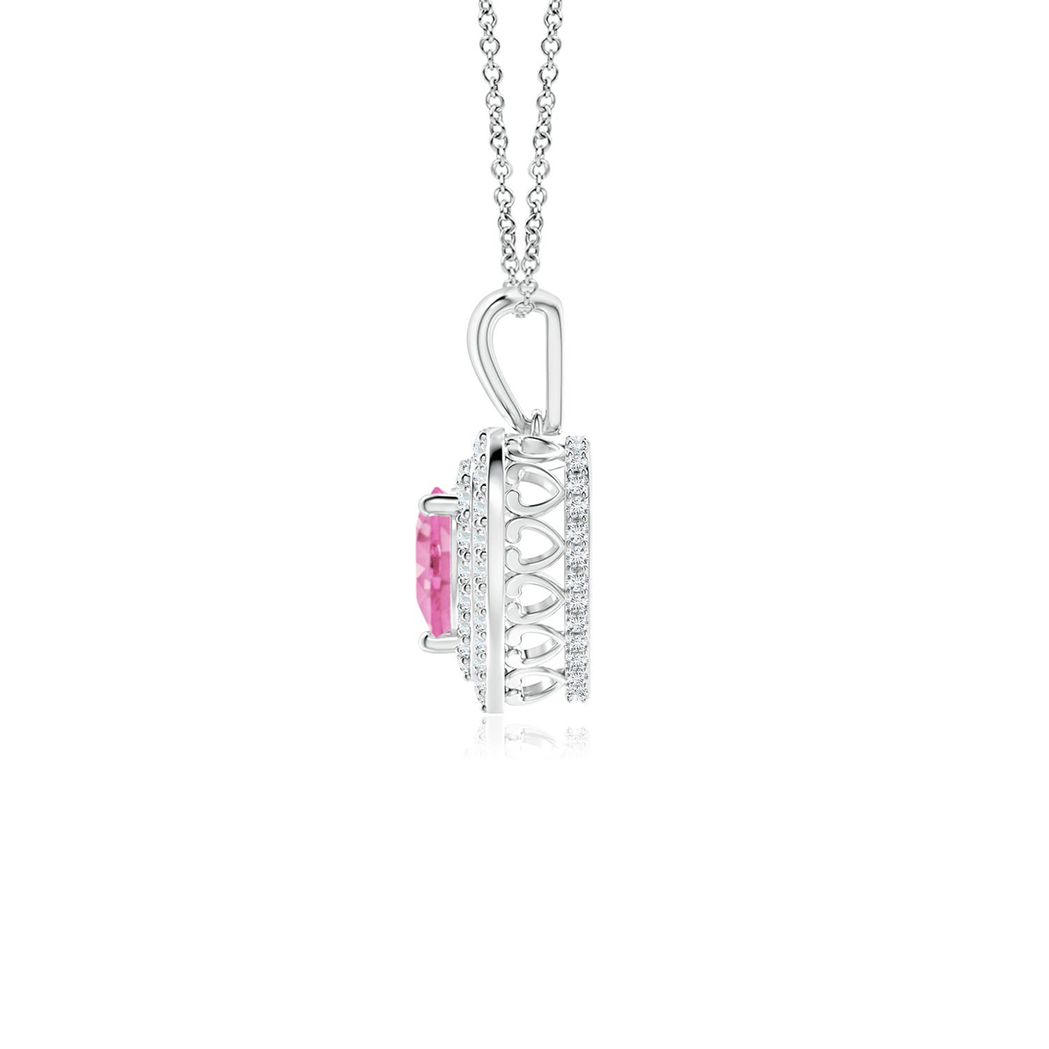 A - Pink Sapphire / 0.94 CT / 14 KT White Gold