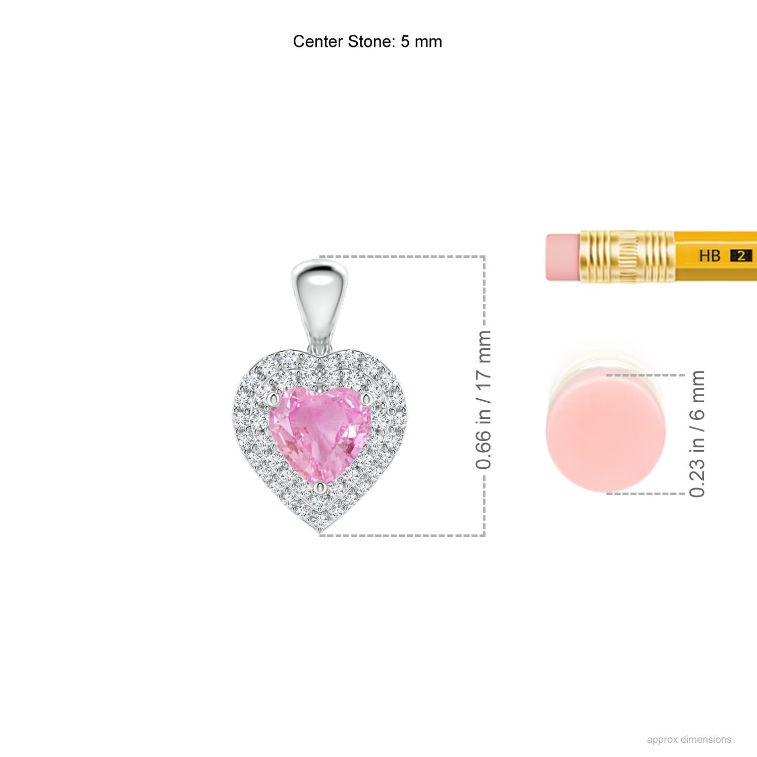 A - Pink Sapphire / 0.94 CT / 14 KT White Gold