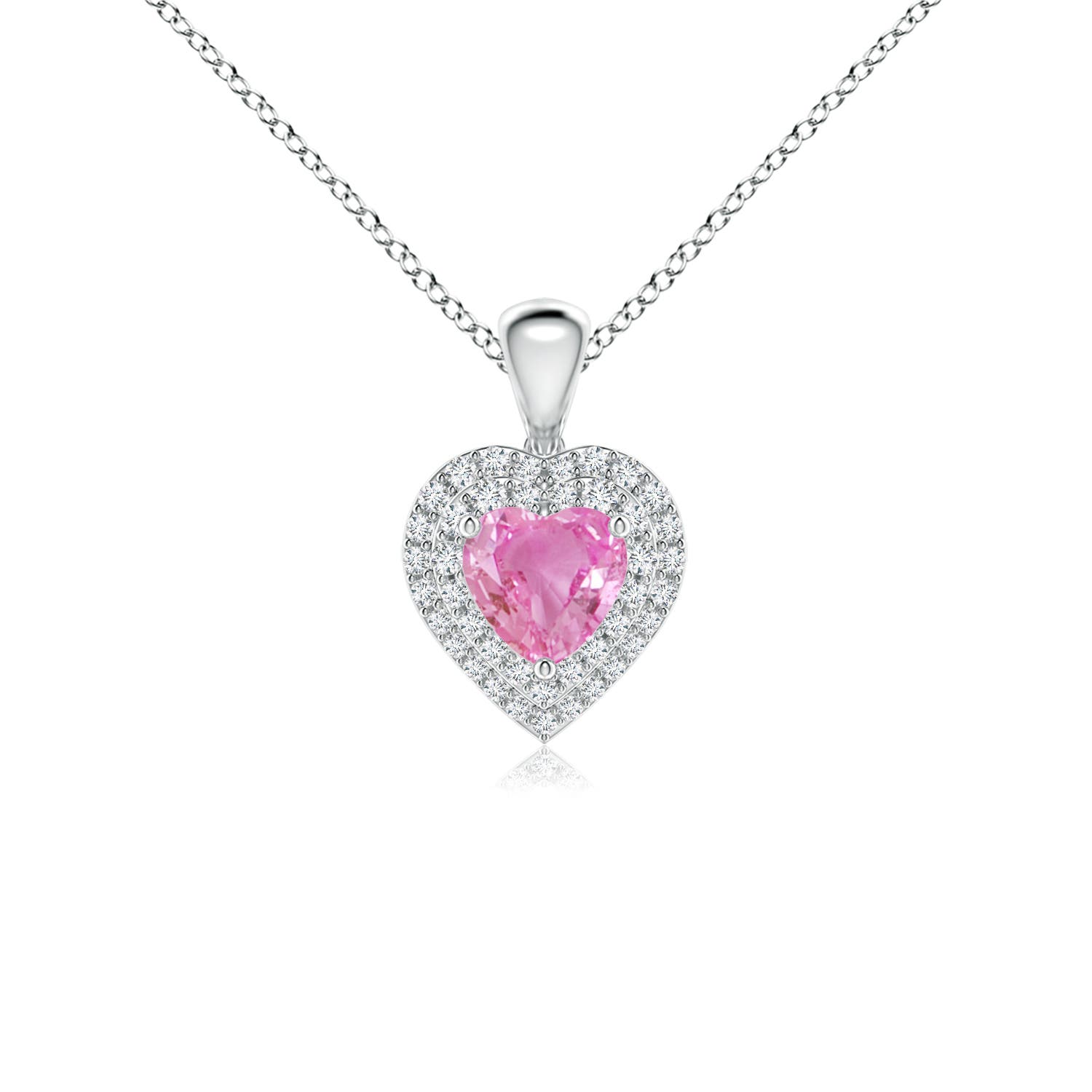 AA - Pink Sapphire / 0.94 CT / 14 KT White Gold