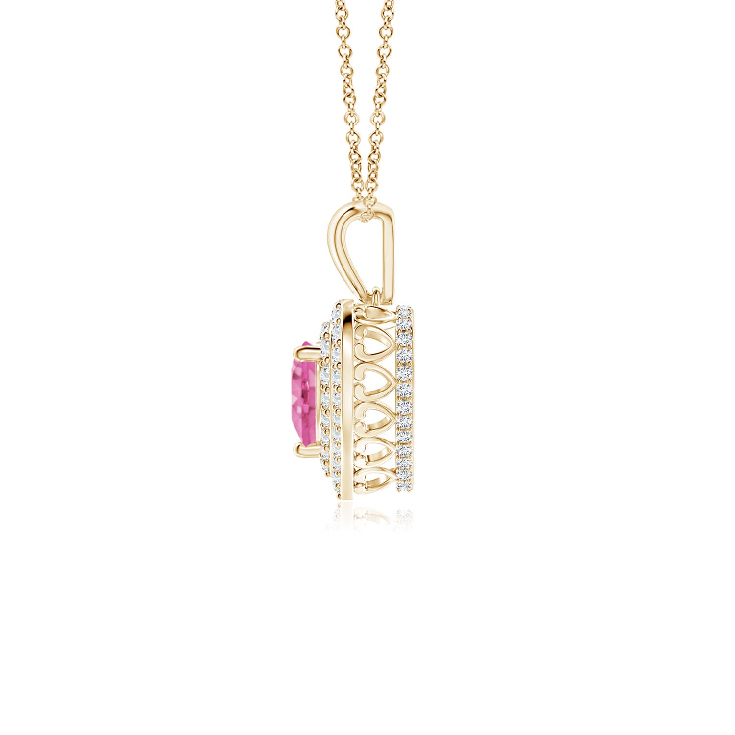 AA - Pink Sapphire / 0.94 CT / 14 KT Yellow Gold