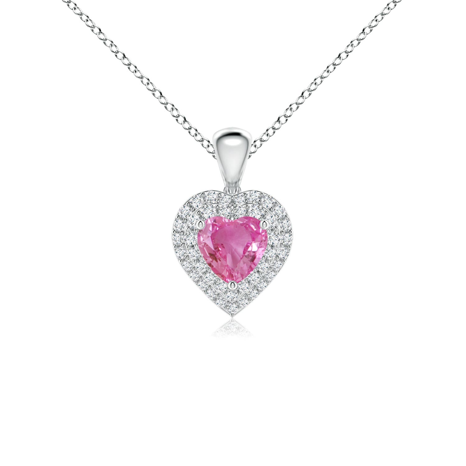 AAA - Pink Sapphire / 0.94 CT / 14 KT White Gold