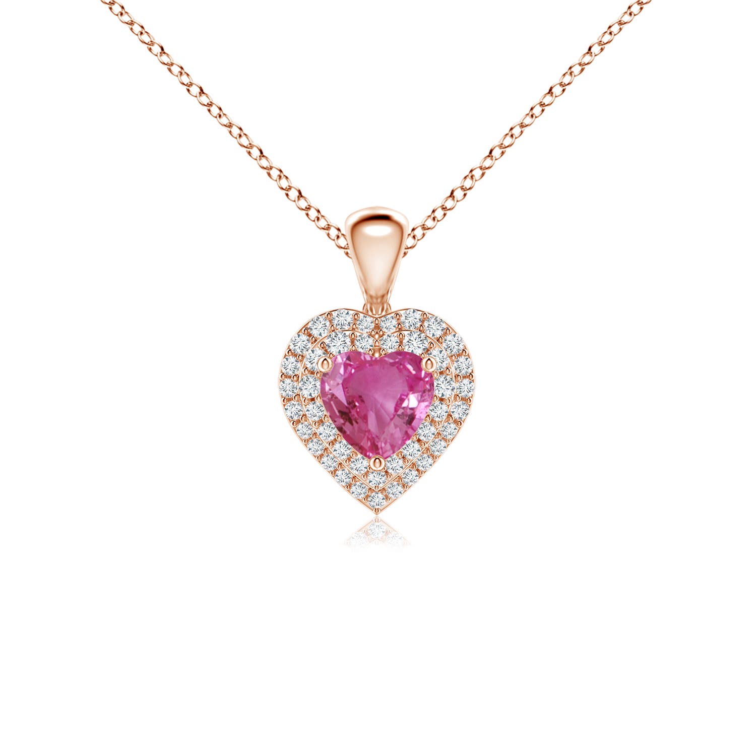 AAAA - Pink Sapphire / 0.94 CT / 14 KT Rose Gold